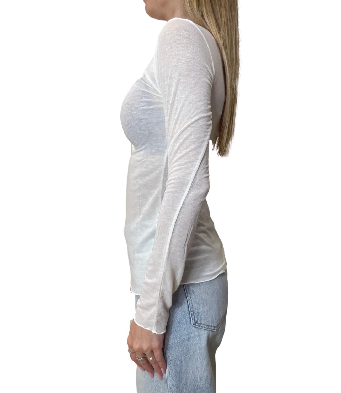 Motel Maglia Girocollo Panna Donna