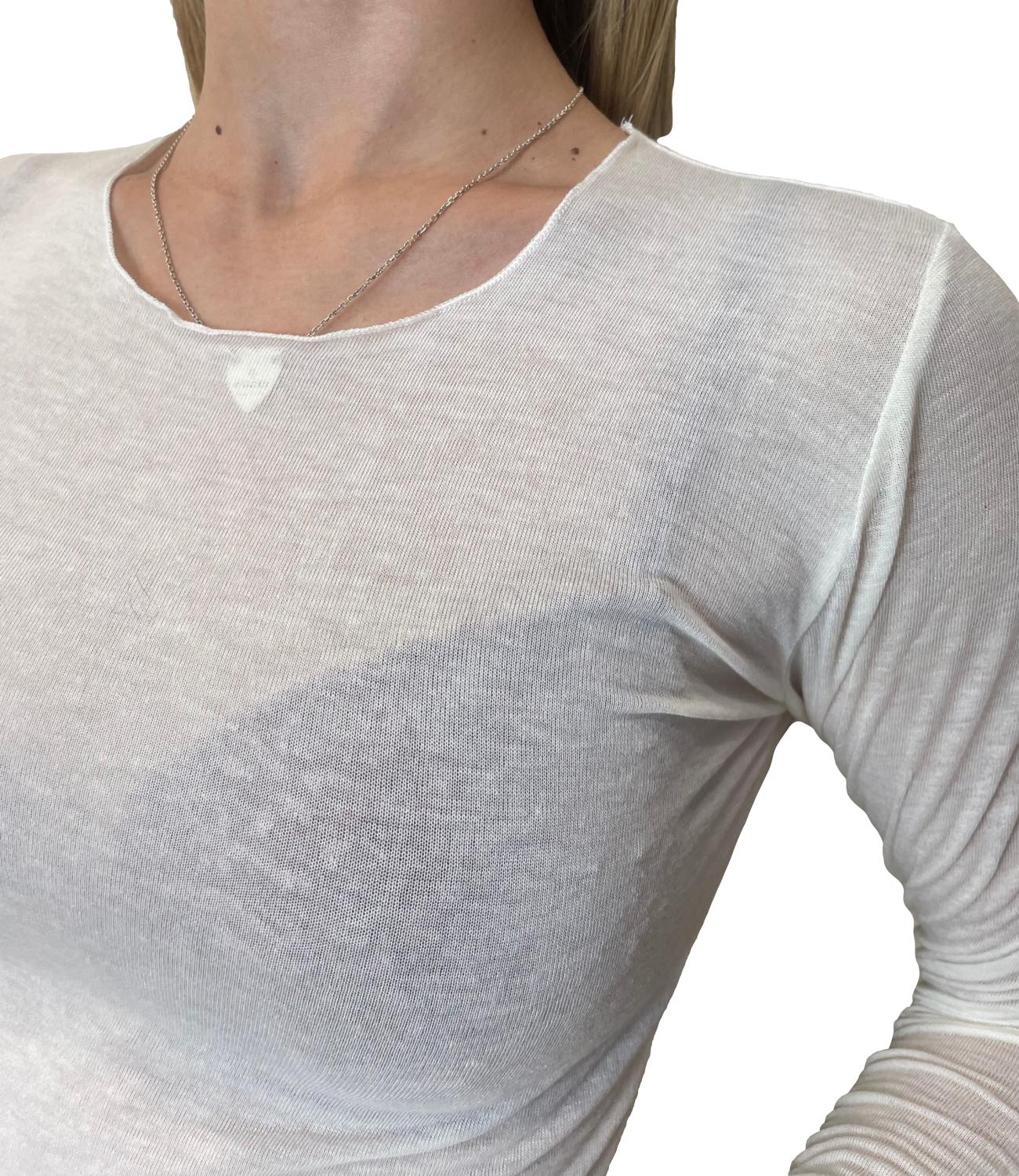 Motel Maglia Girocollo Panna Donna