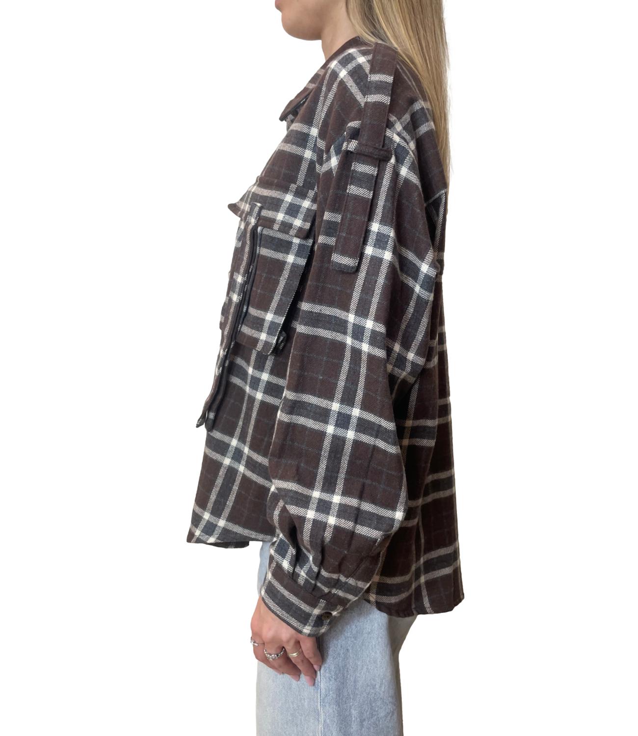 Motel Camicia Check Moro Donna
