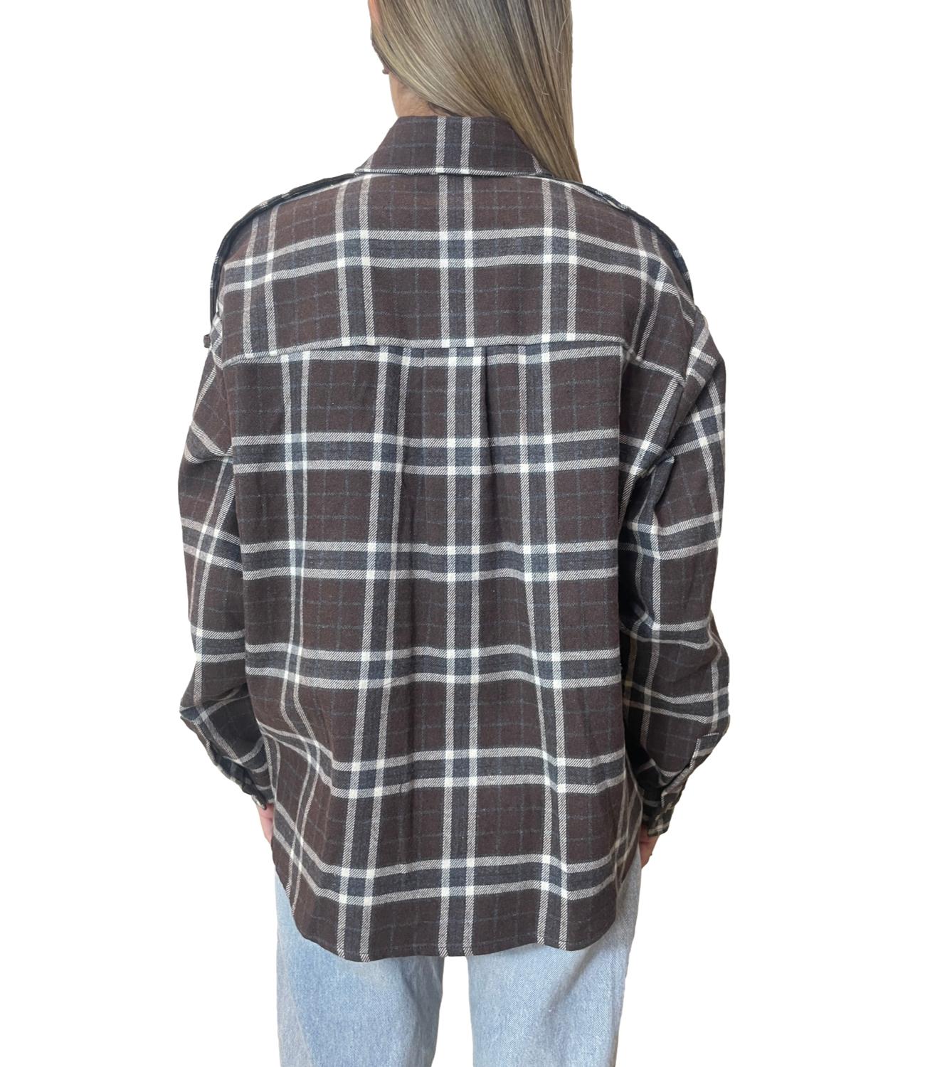 Motel Camicia Check Moro Donna