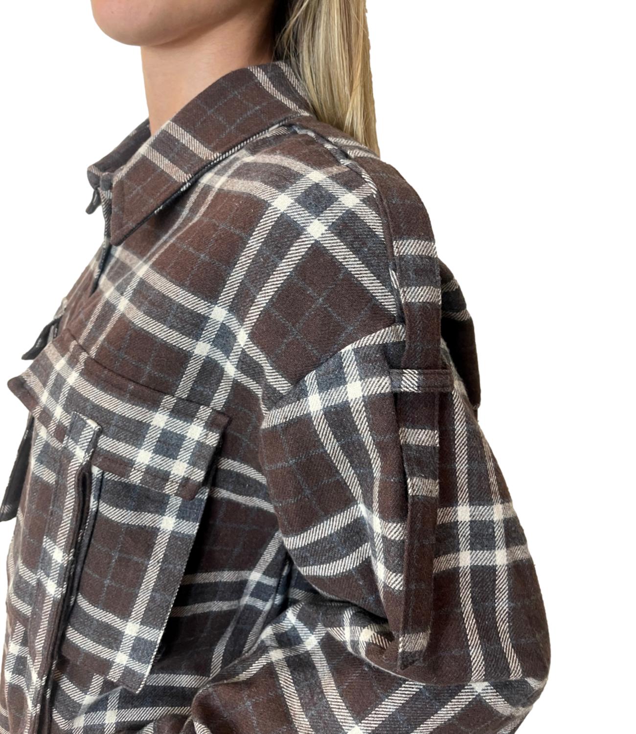 Motel Camicia Check Moro Donna