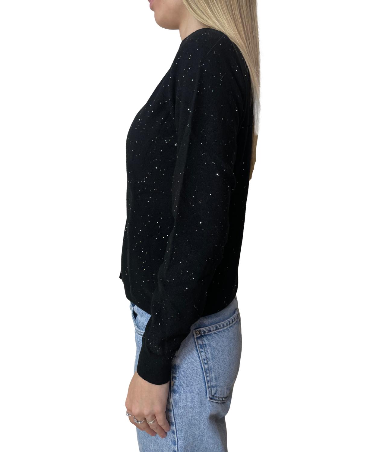 Motel Maglia Cardigan Nero Donna