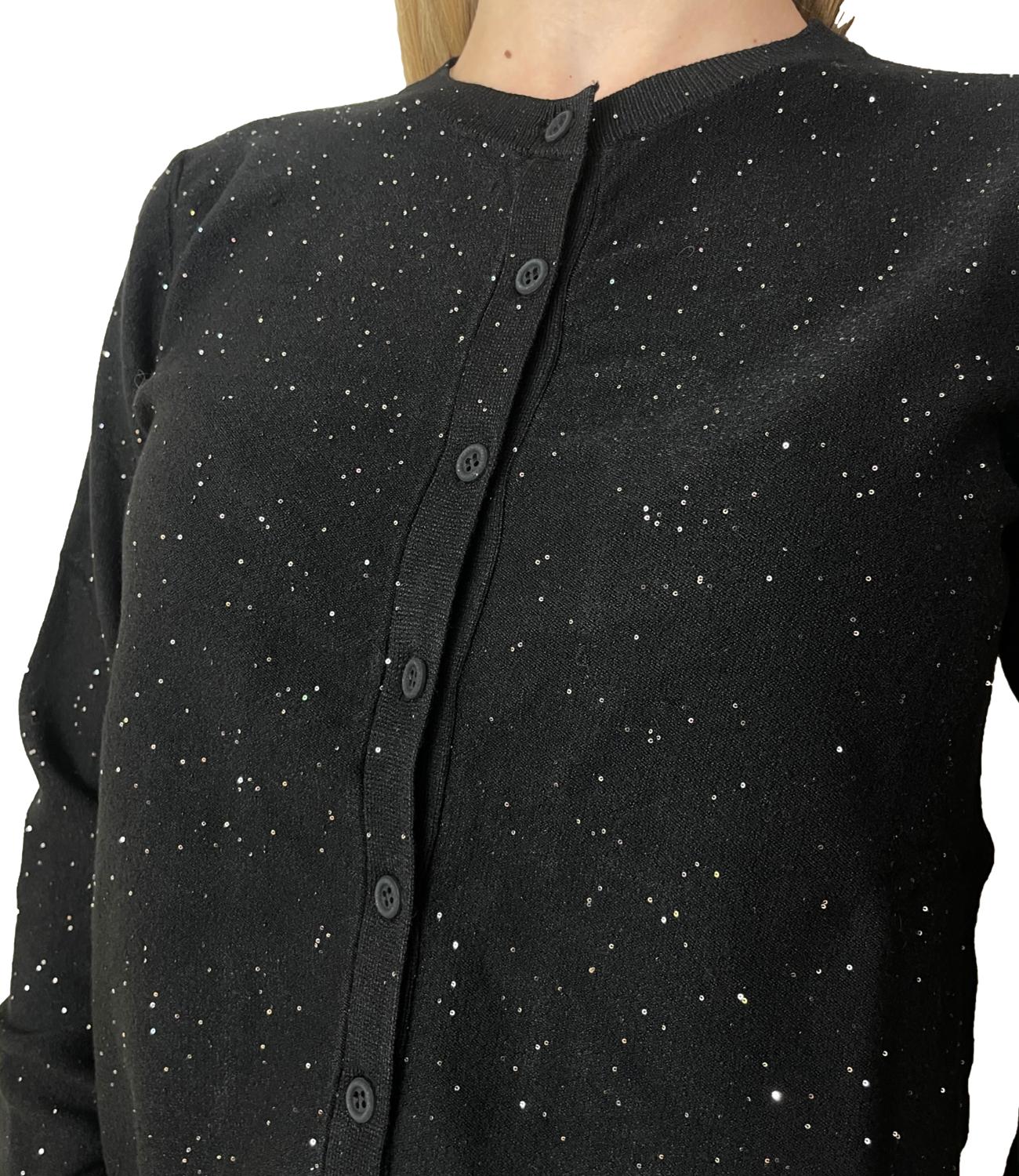 Motel Maglia Cardigan Nero Donna
