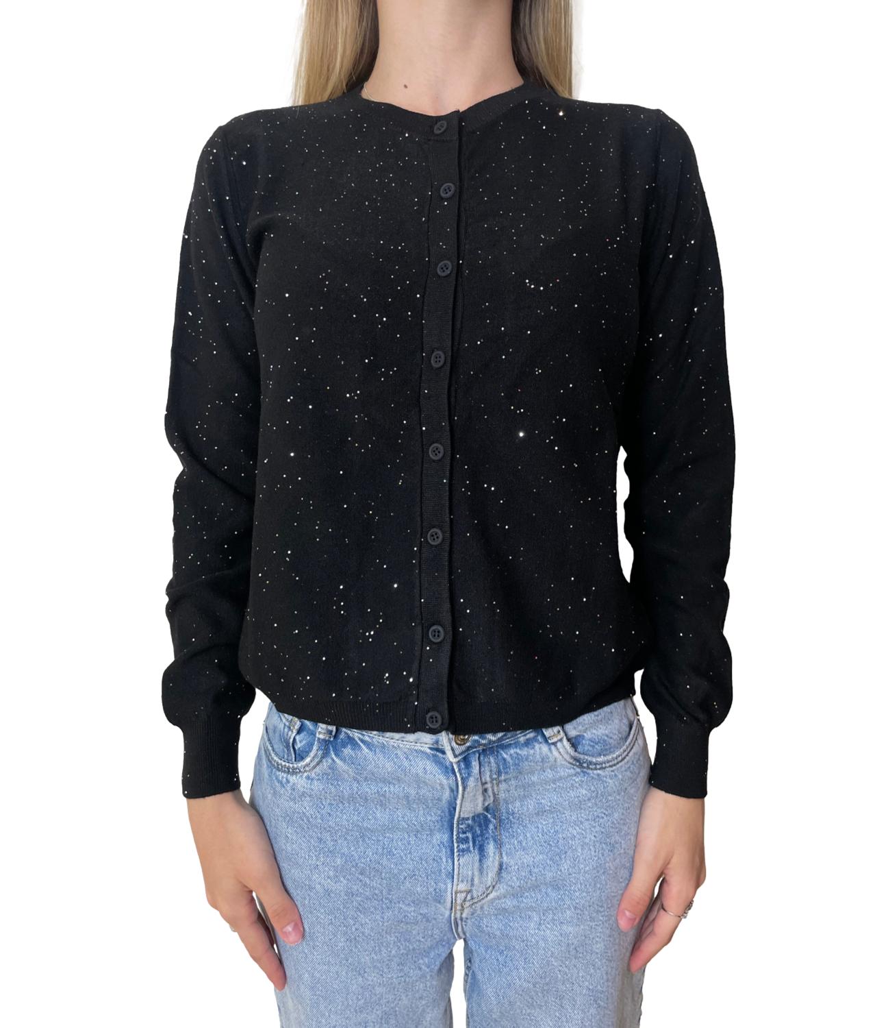 Motel Maglia Cardigan Nero Donna