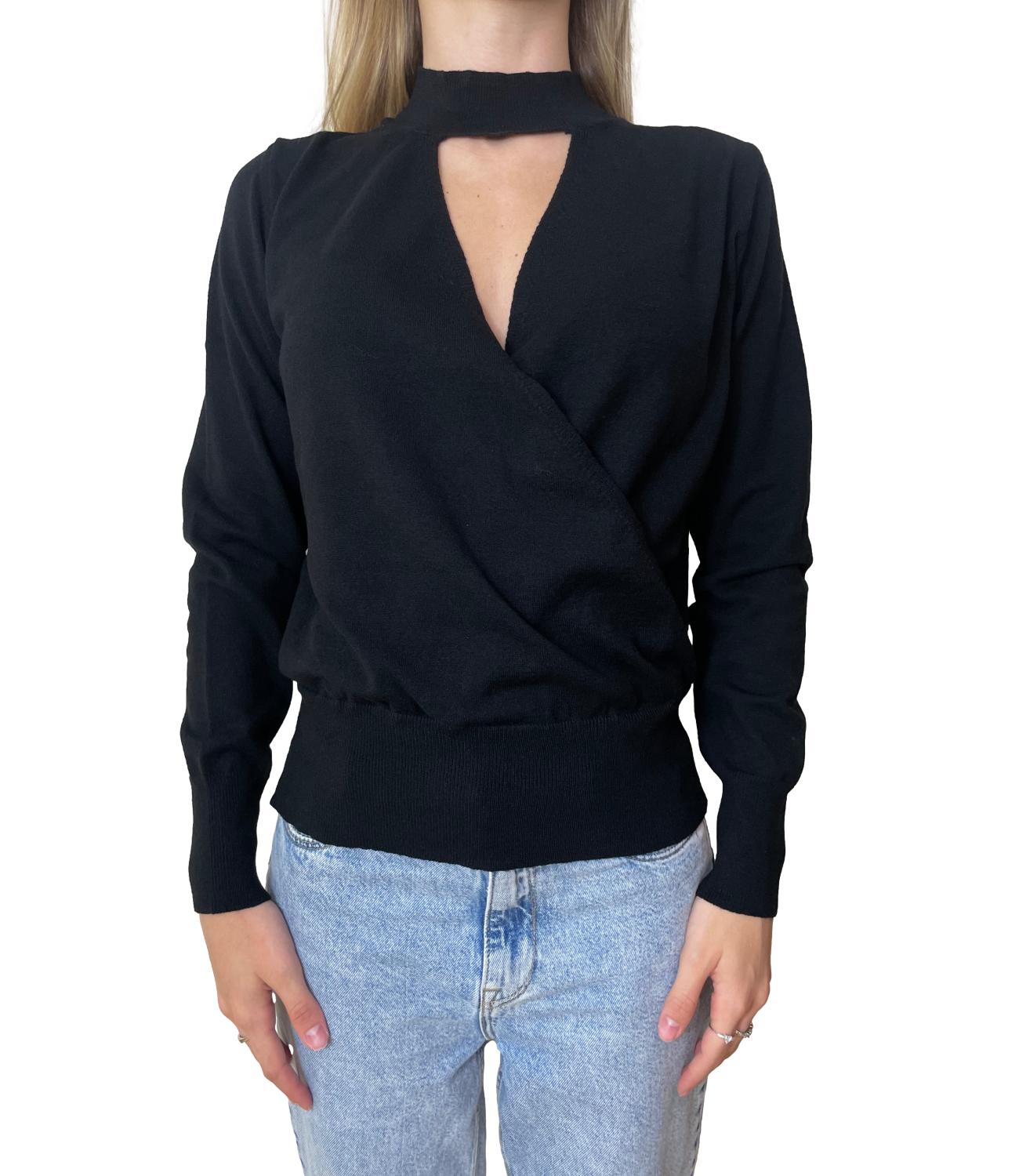 Motel Maglia Cut-out Nera Donna
