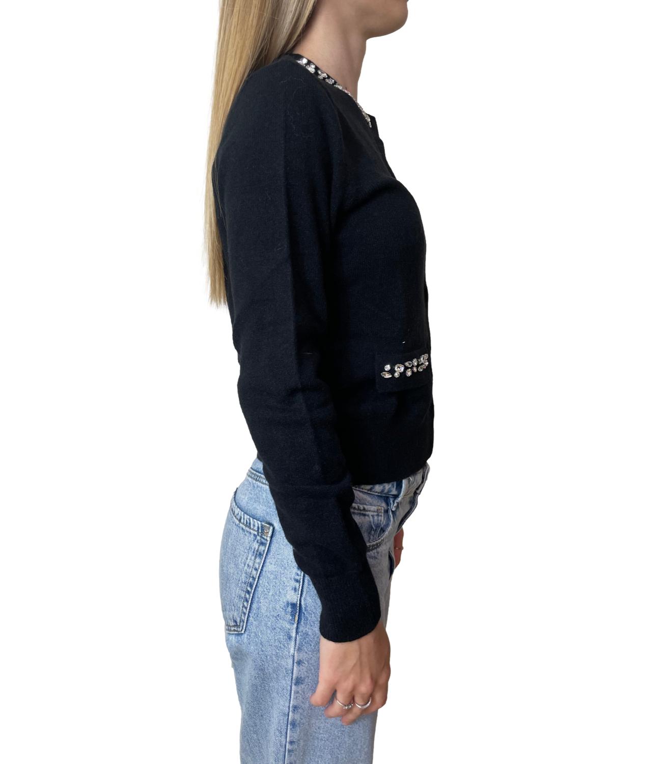 Motel Cardigan Gioiello Nero Donna