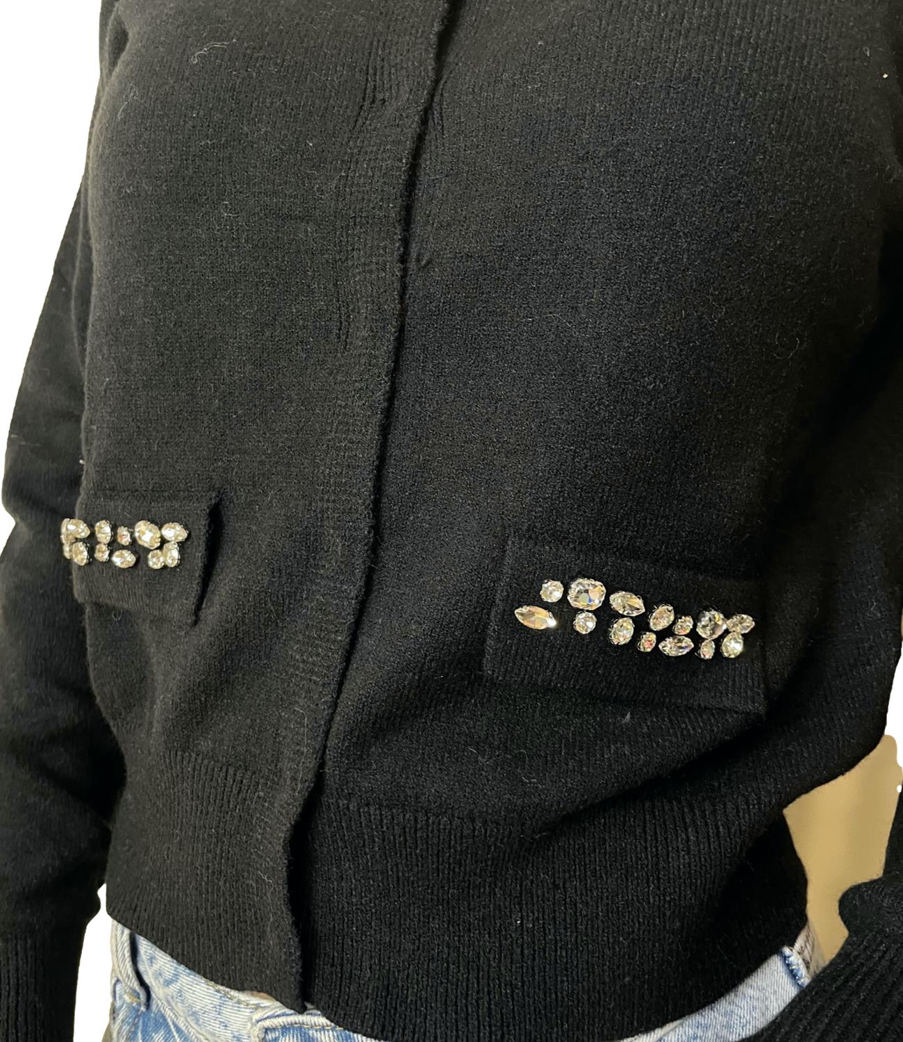 Motel Cardigan Gioiello Nero Donna
