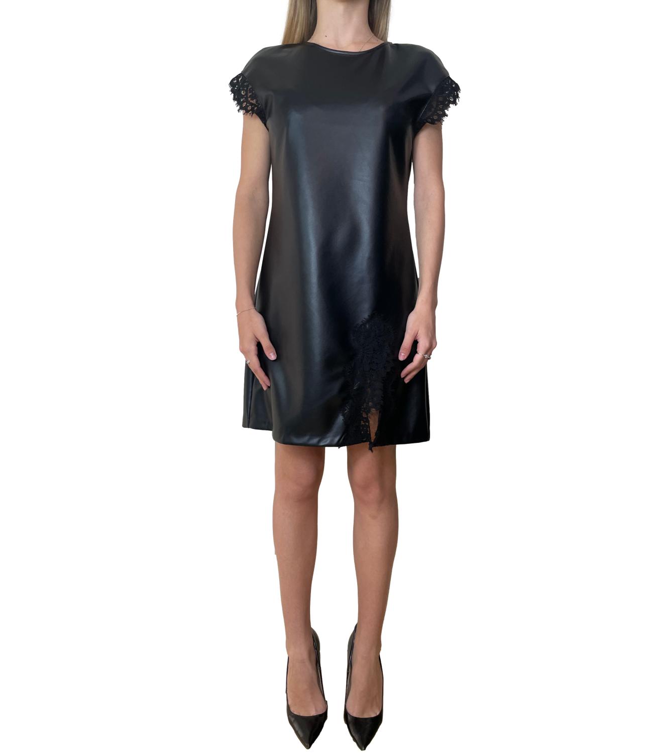 Motel Abito Ecopelle Nero Donna