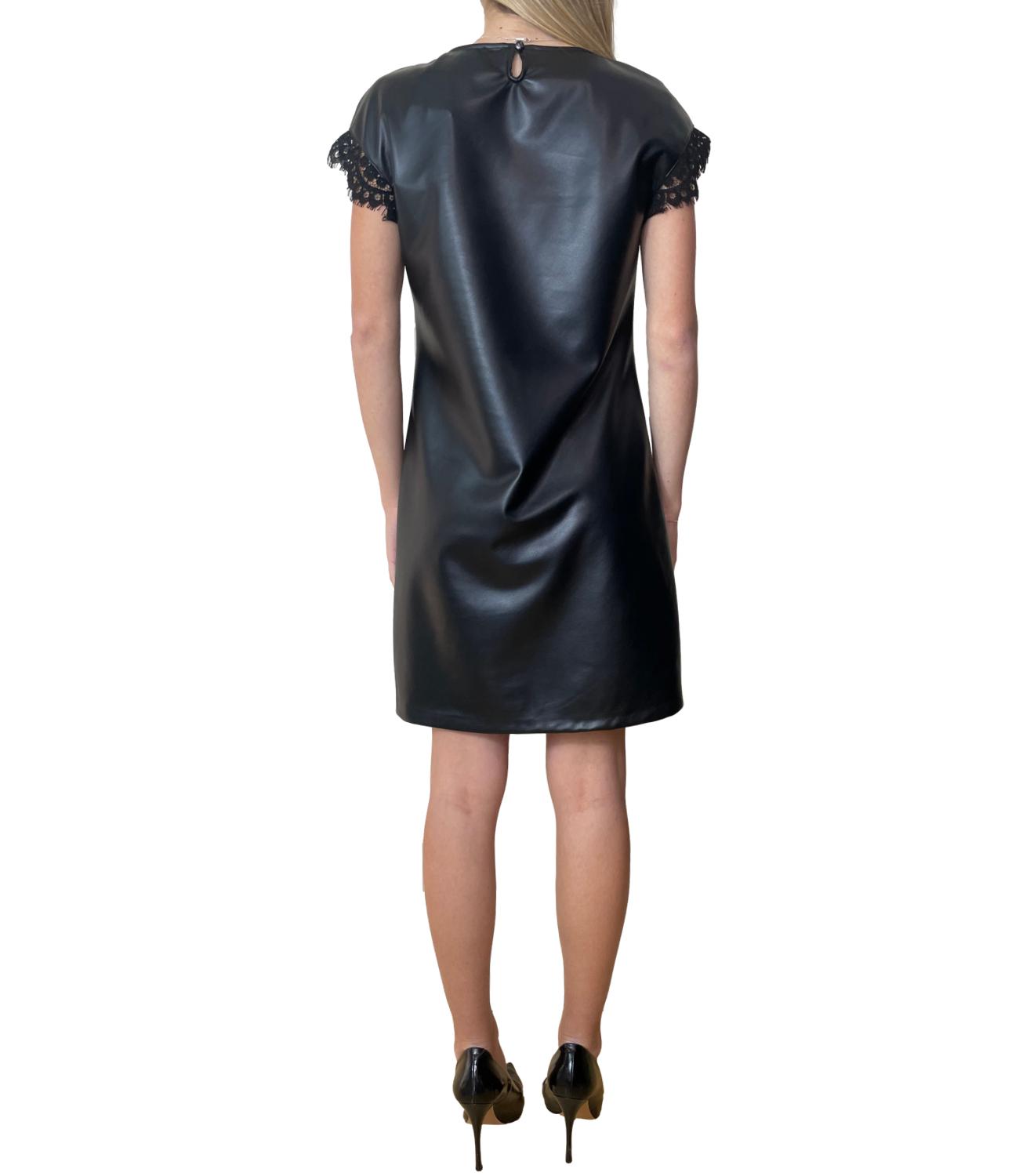Motel Abito Ecopelle Nero Donna