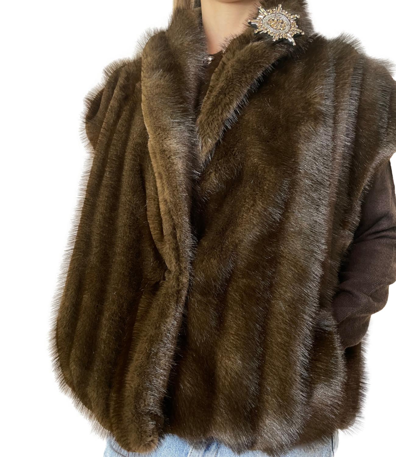 Motel Gilet Pelliccia Moro Donna