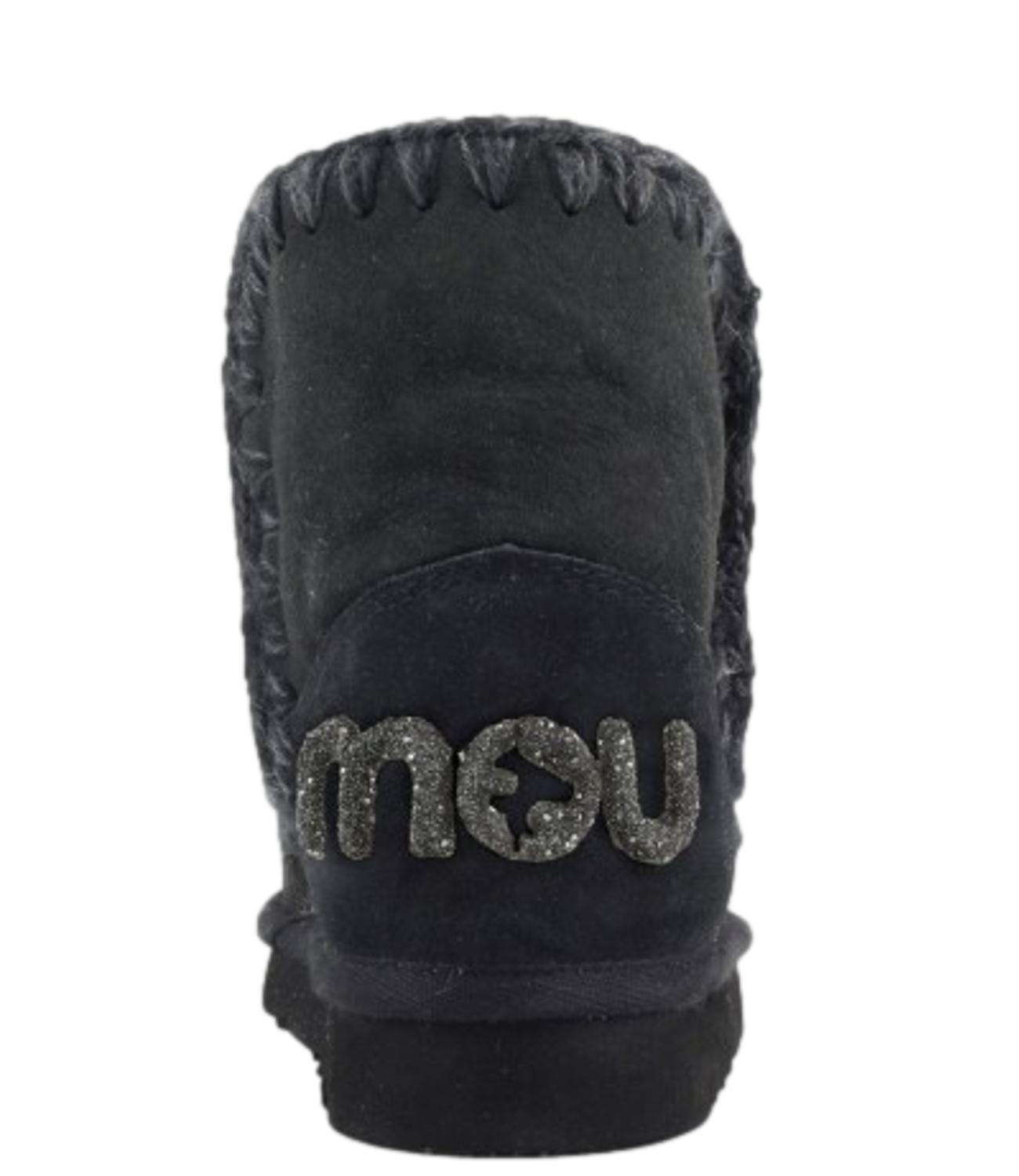 Mou stivali Eskimo 18 glitter logo nero donna
