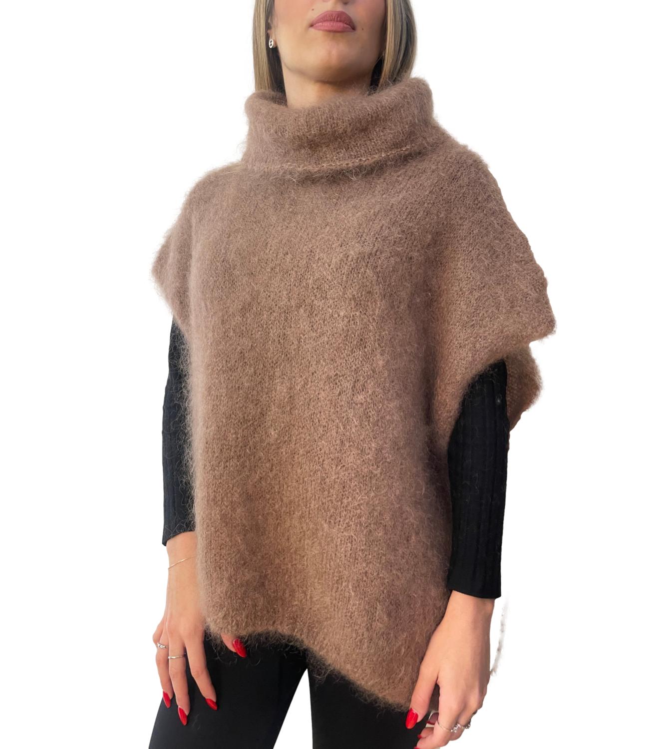 Studio It Gilet Over Cammello Donna