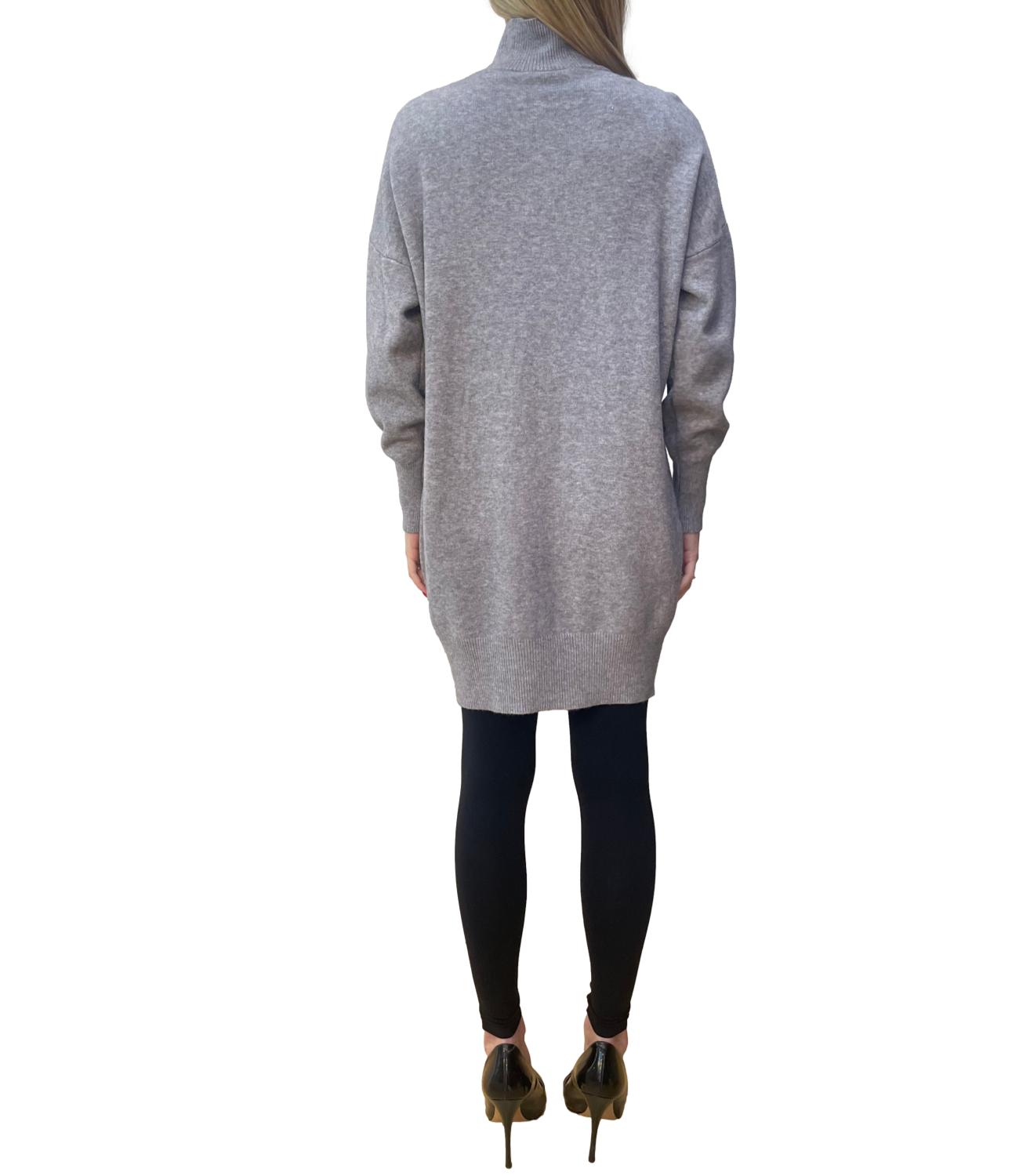 Studio It abito collo alto grigio donna