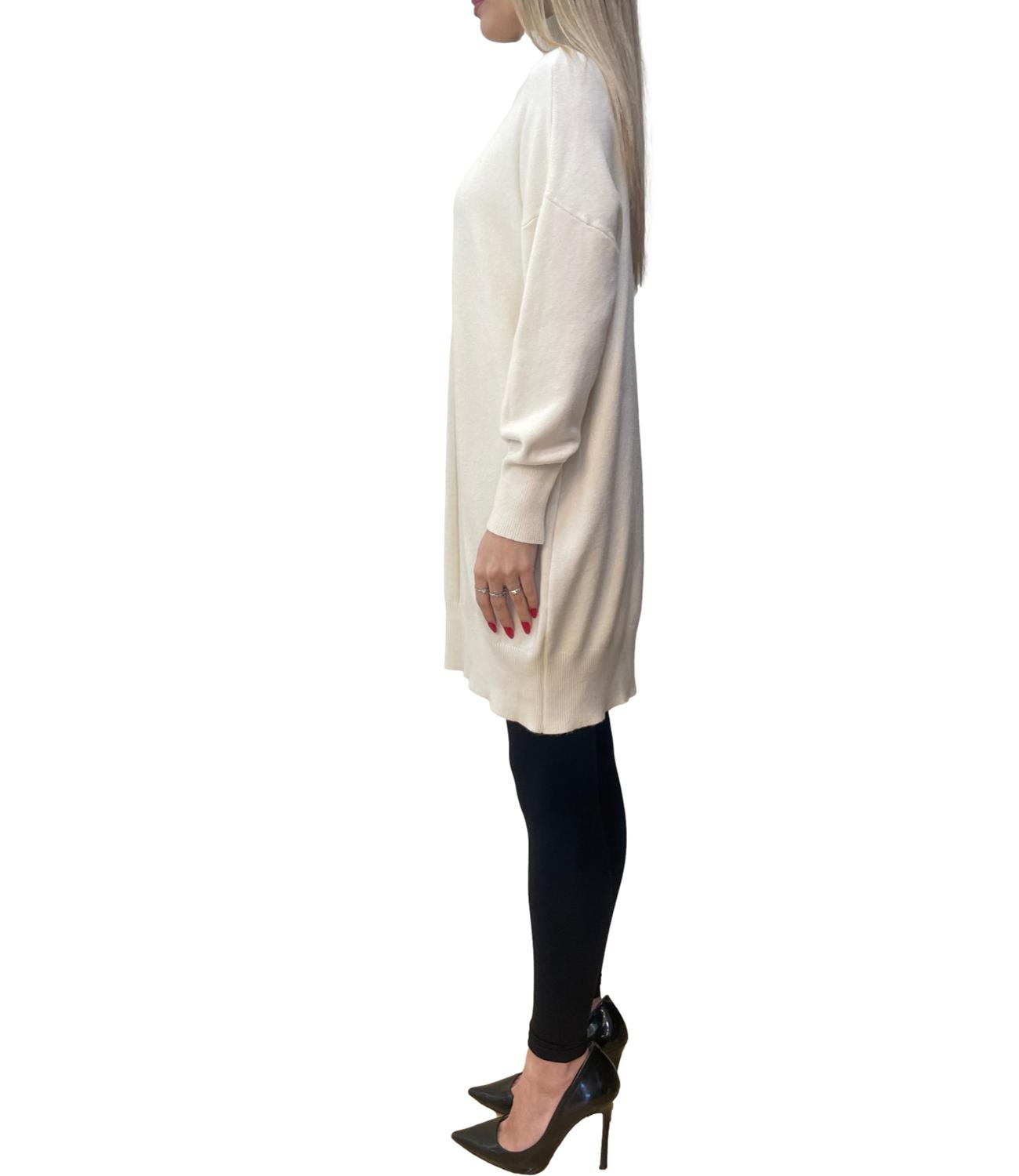 Studio It abito collo alto panna donna