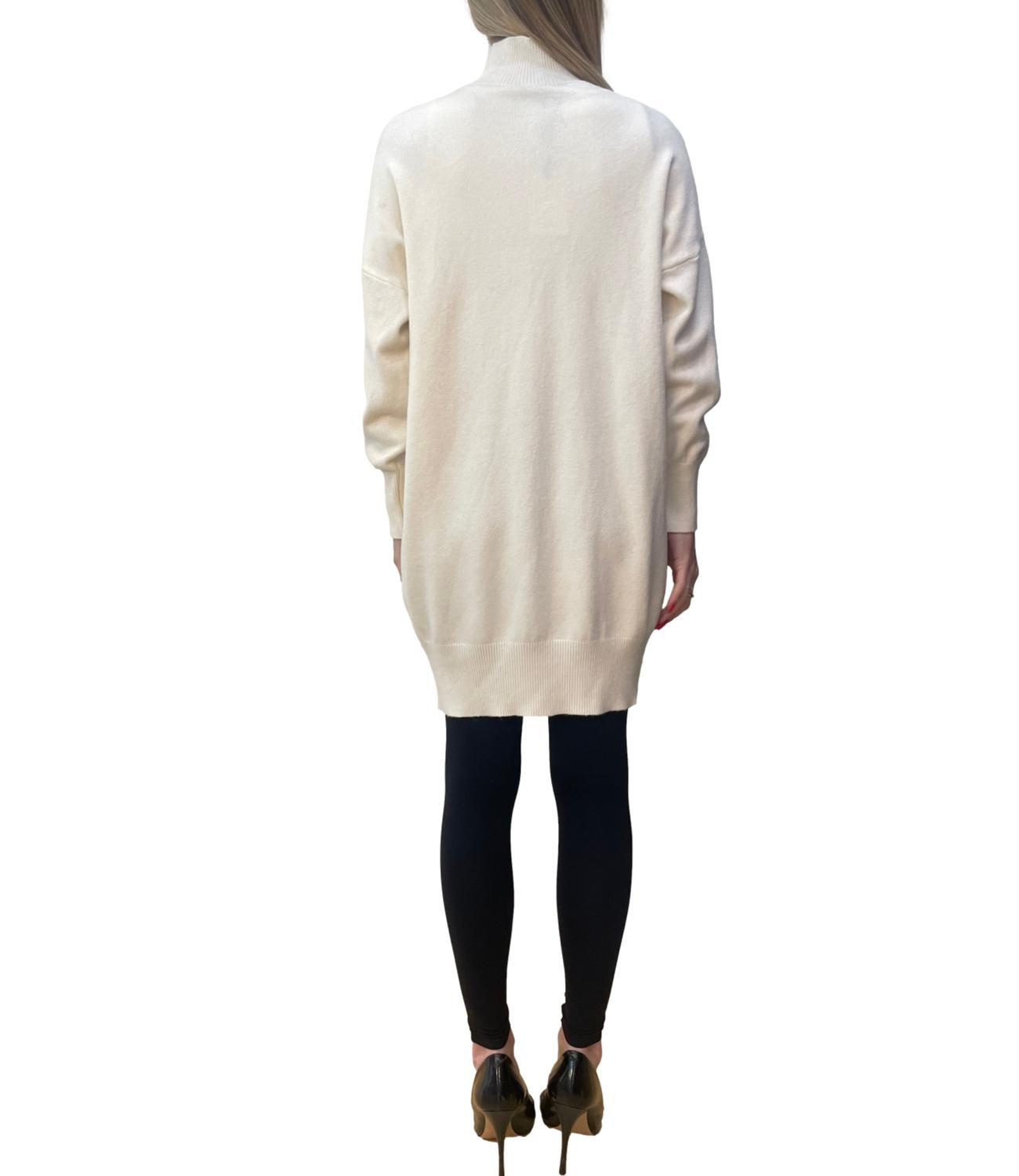 Studio It abito collo alto panna donna