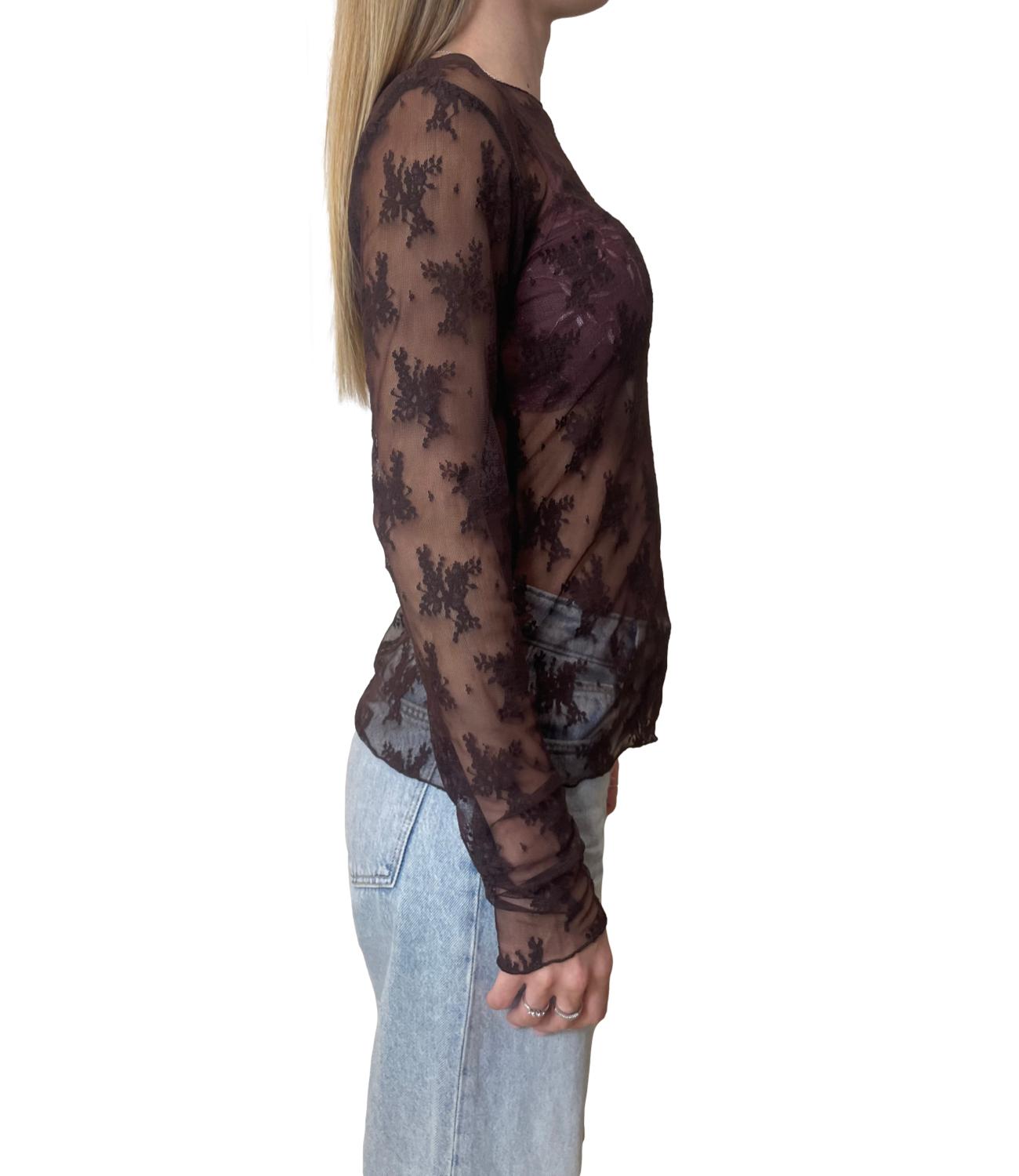 Susy Mix maglia pizzo moro donna