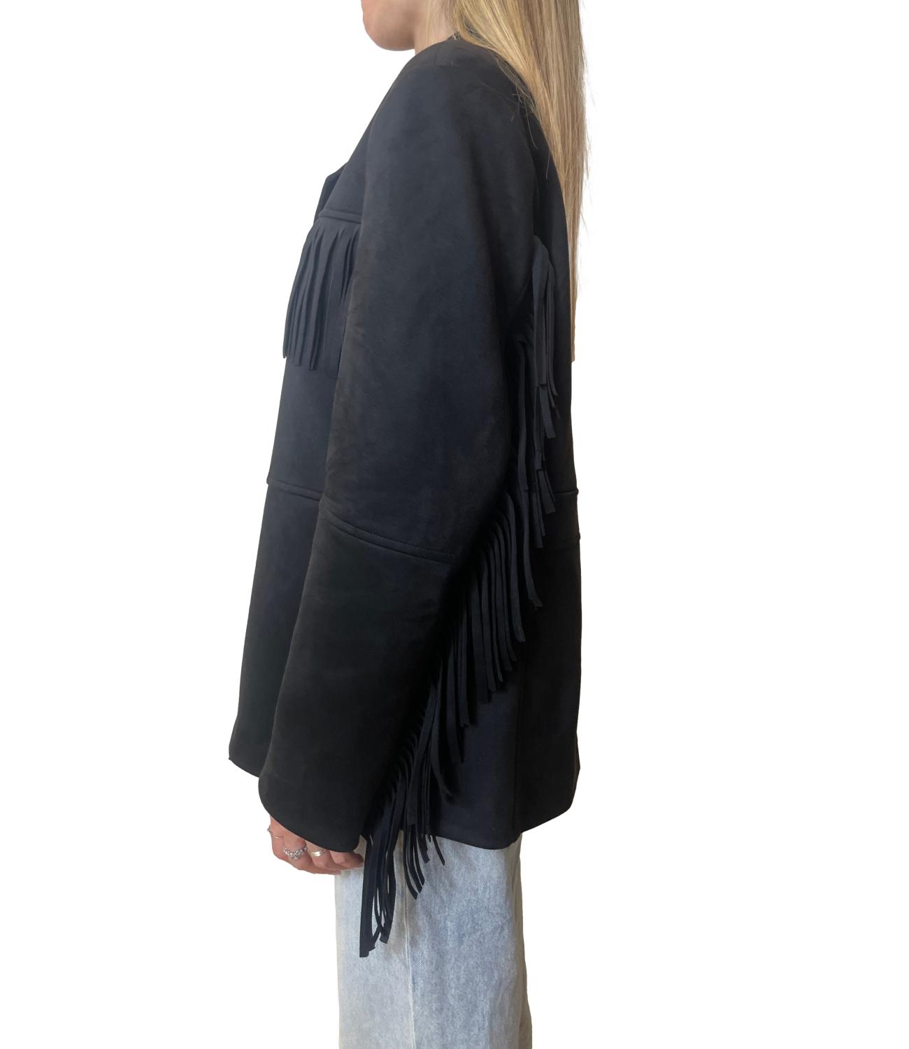 Susy Mix Giacca Frange Nero Donna