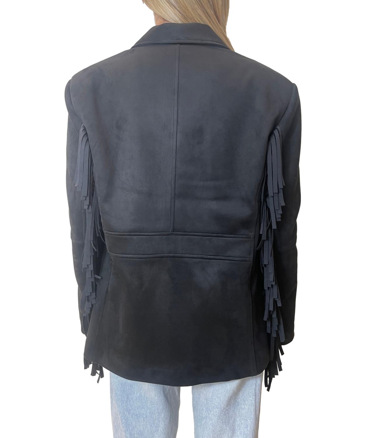 Susy Mix Giacca Frange Nero Donna