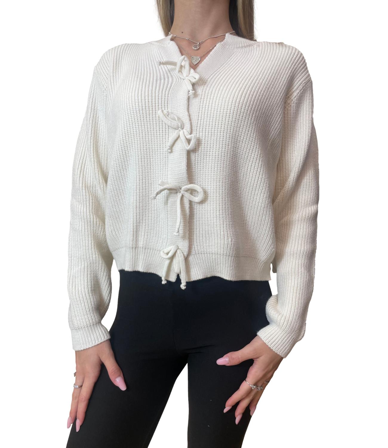 Susy Mix Giacchina c/fiocchi Crema Donna