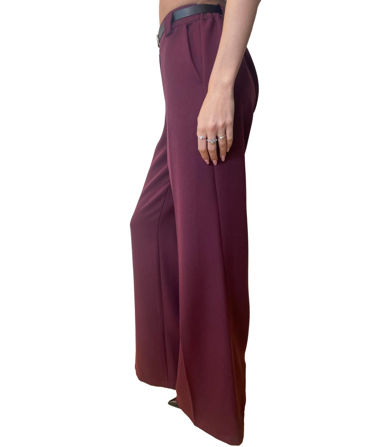 Susy Mix Pantalone C/cintura Vino Donna
