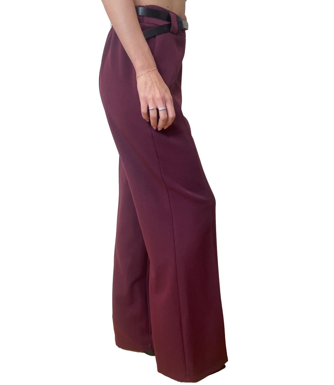 Susy Mix Pantalone C/cintura Vino Donna