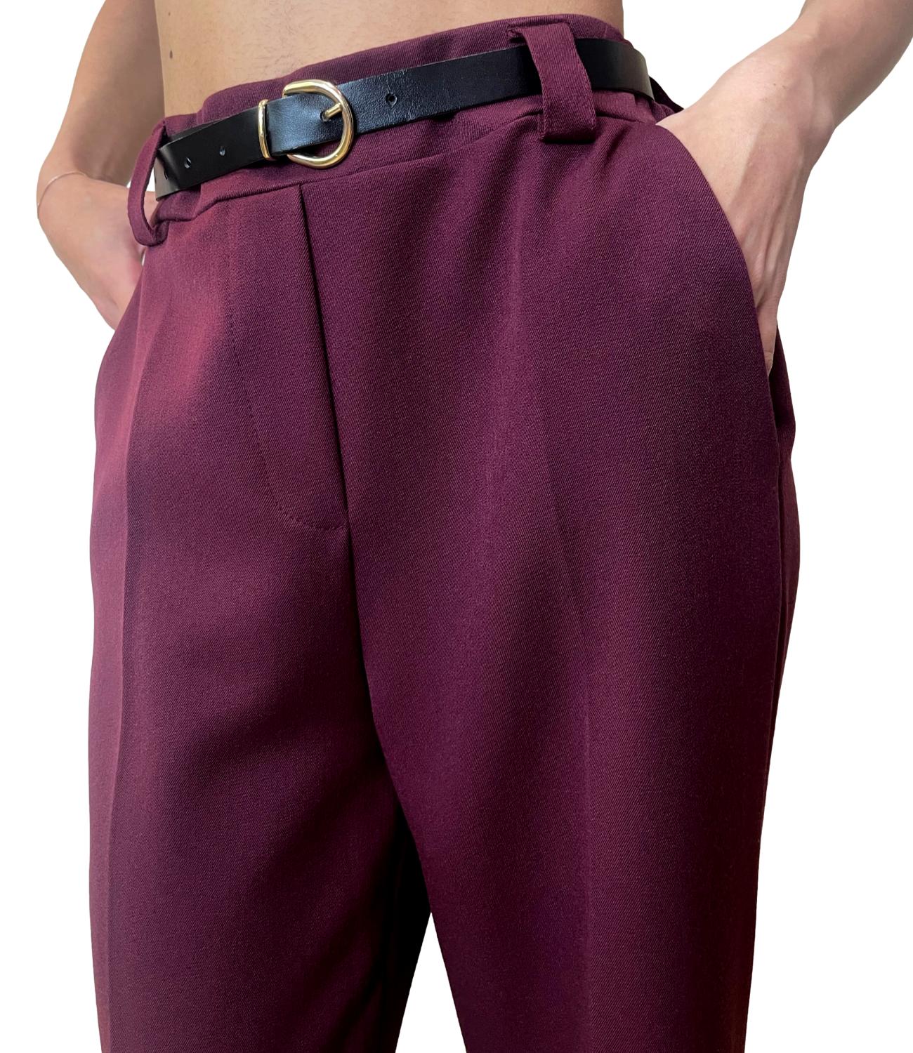 Susy Mix Pantalone C/cintura Vino Donna