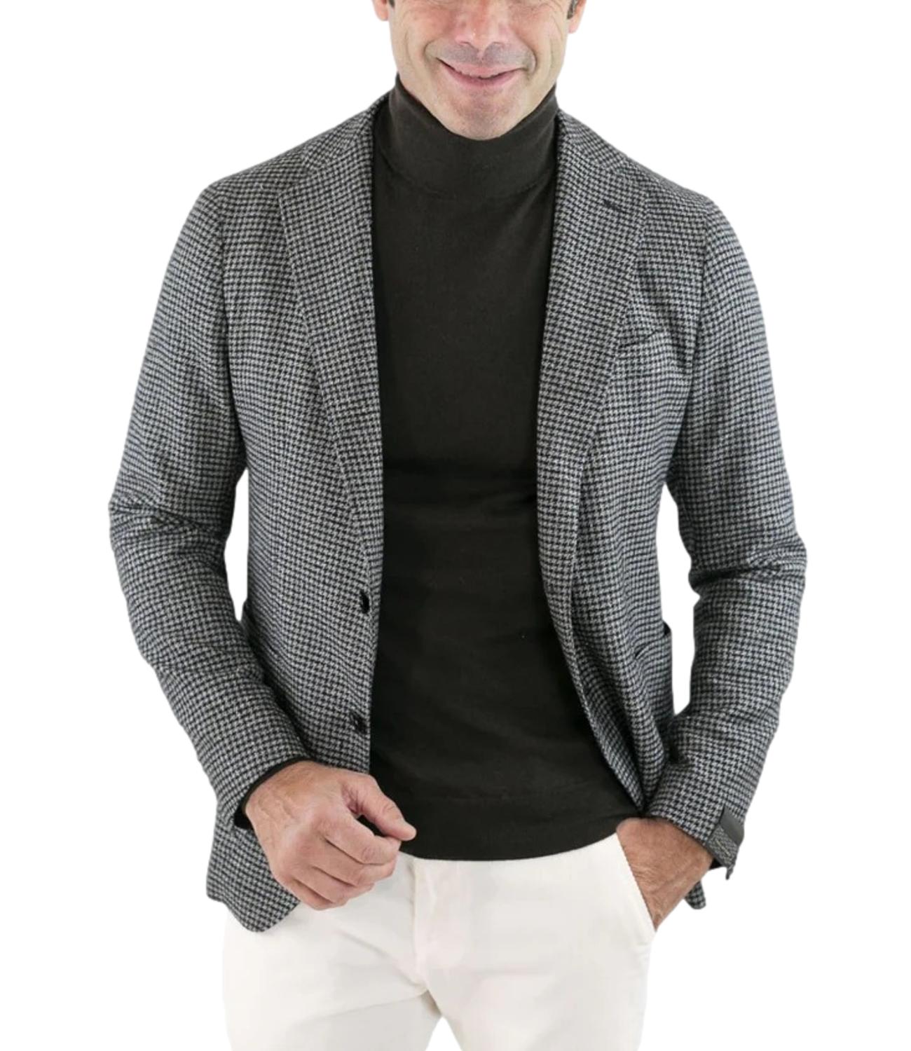 Giacca Montecarlo grigio chiaro pied de poule