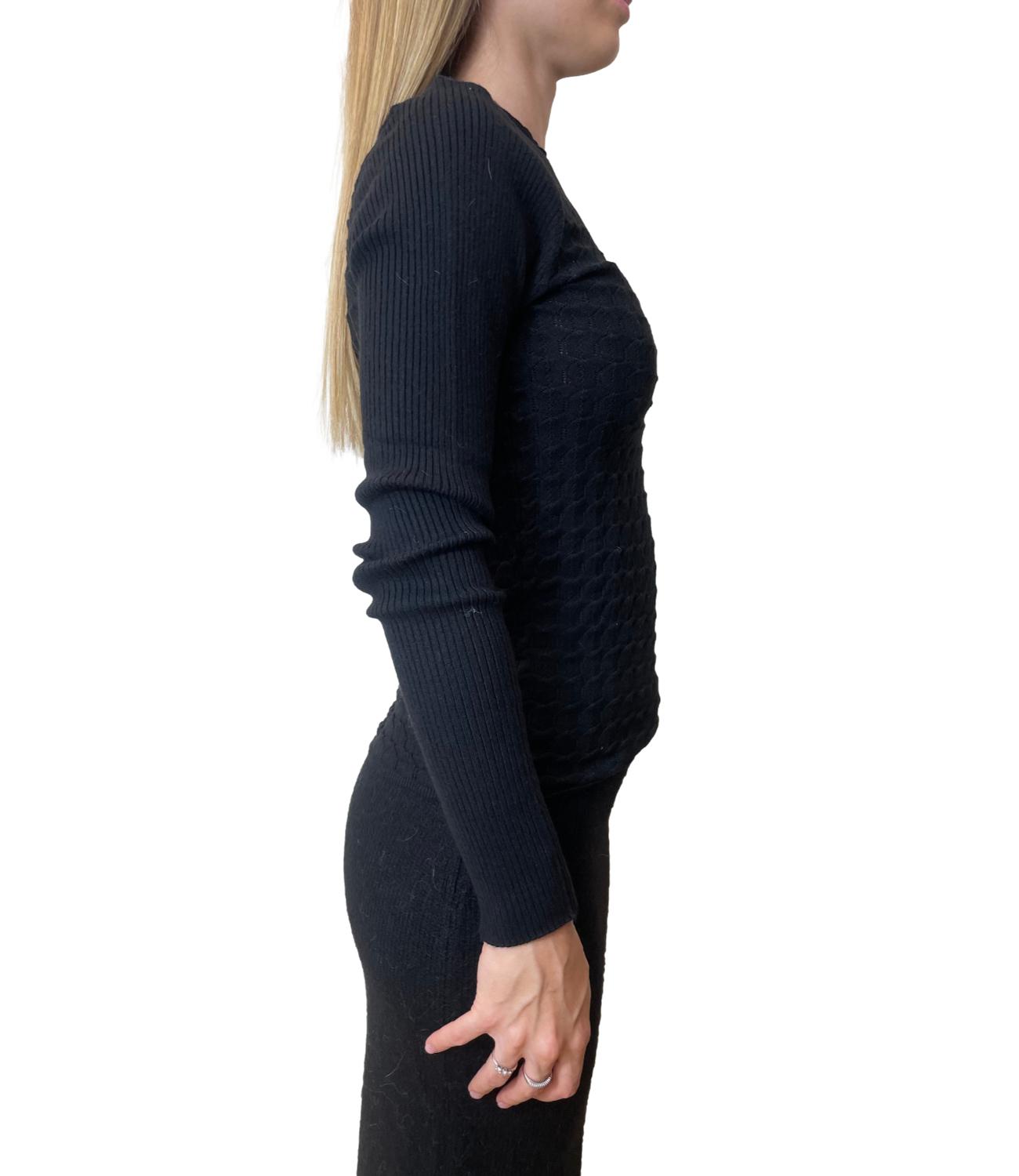 Twinset Maglia Girocollo Nero Donna