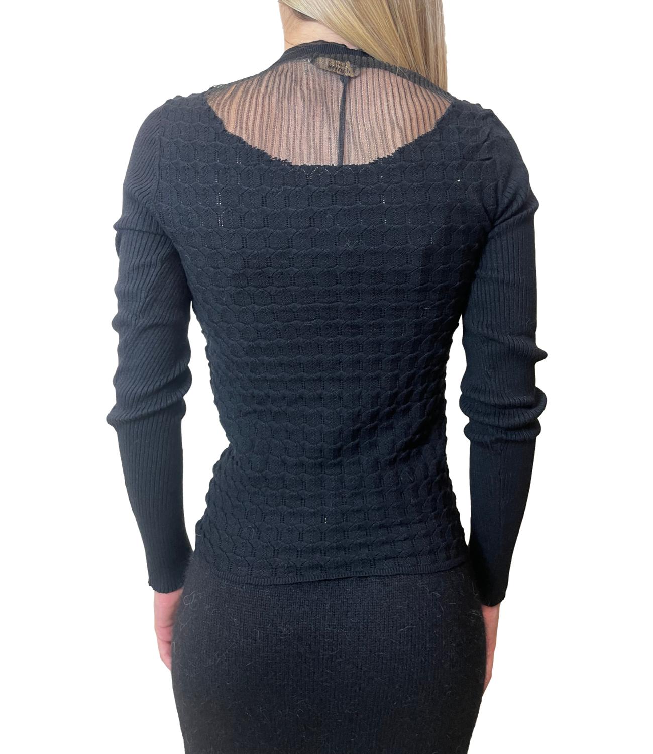 Twinset Maglia Girocollo Nero Donna