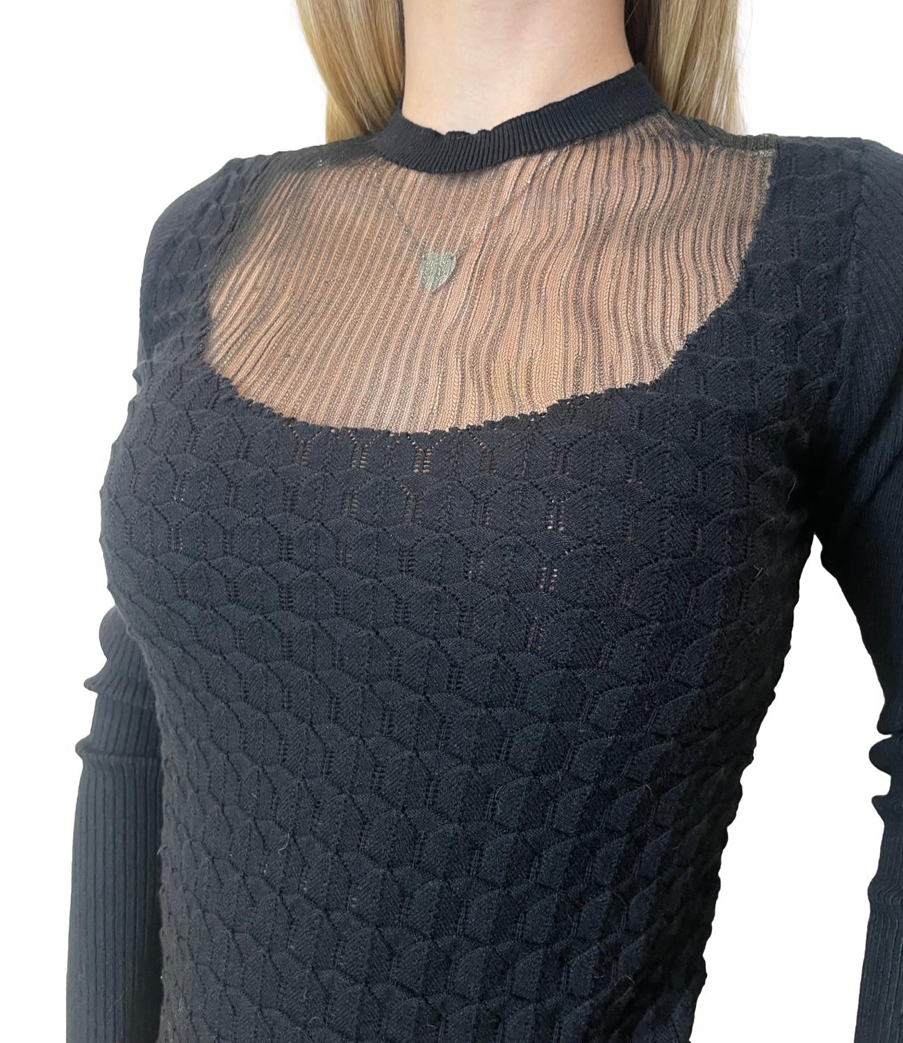 Twinset Maglia Girocollo Nero Donna