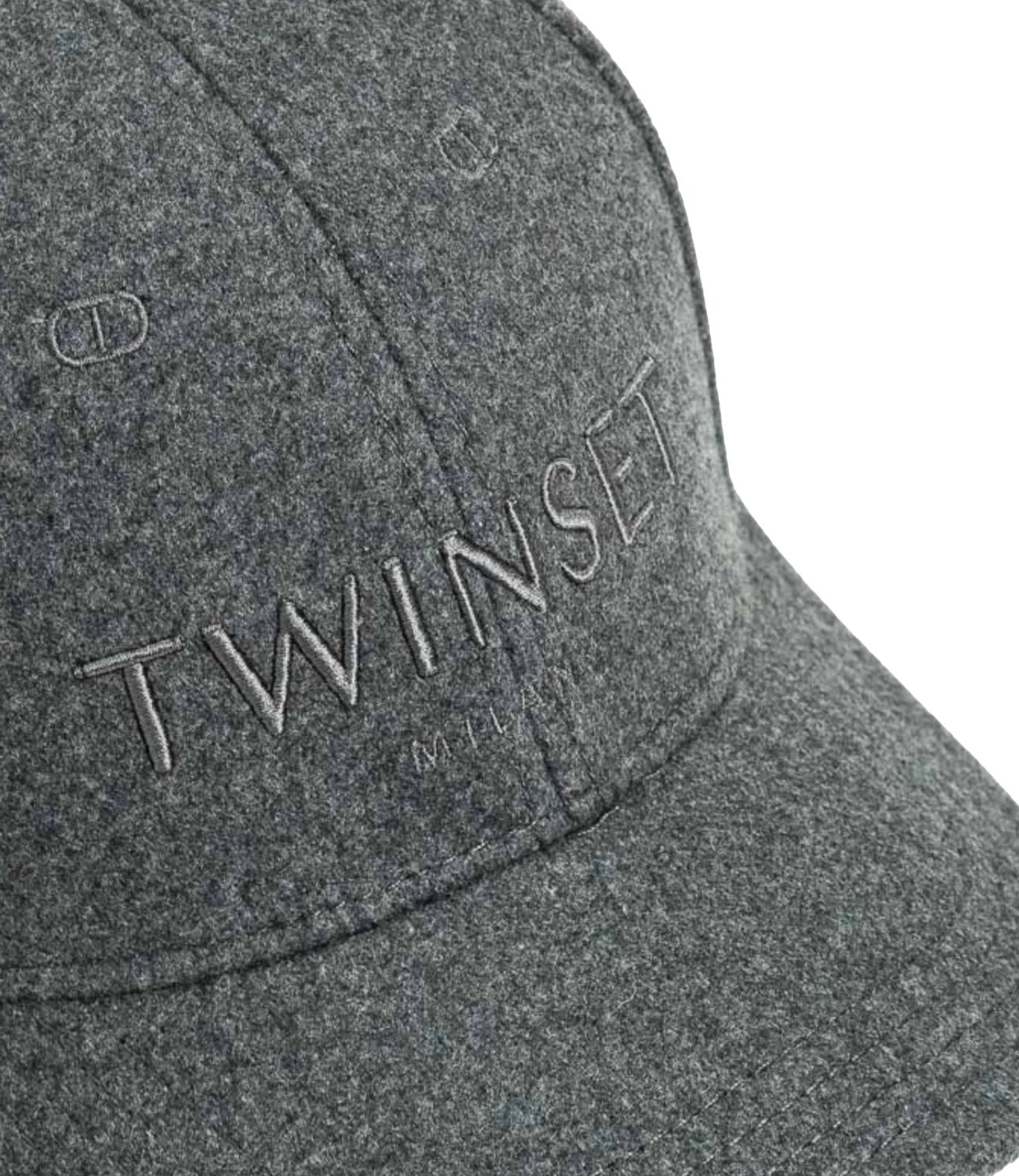 Twinset Cappello Baseball Grigio Melange Donna