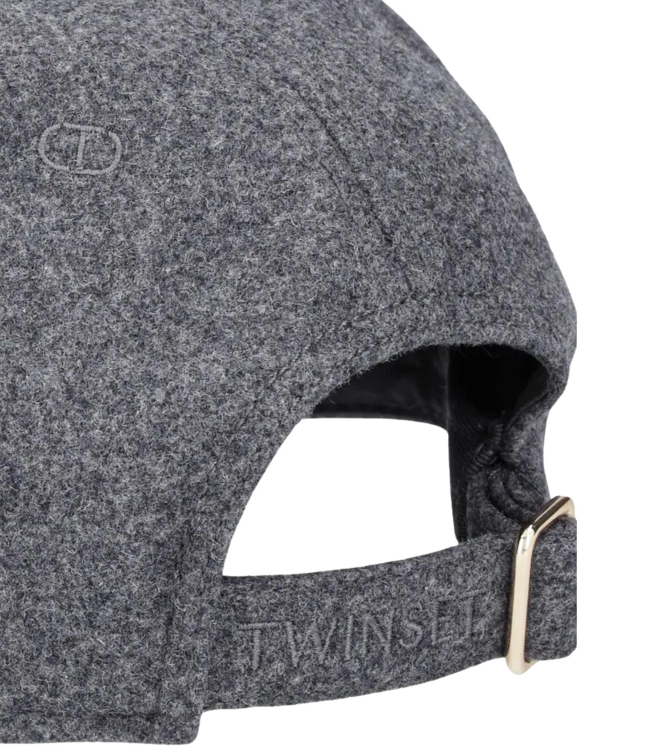 Twinset Cappello Baseball Grigio Melange Donna