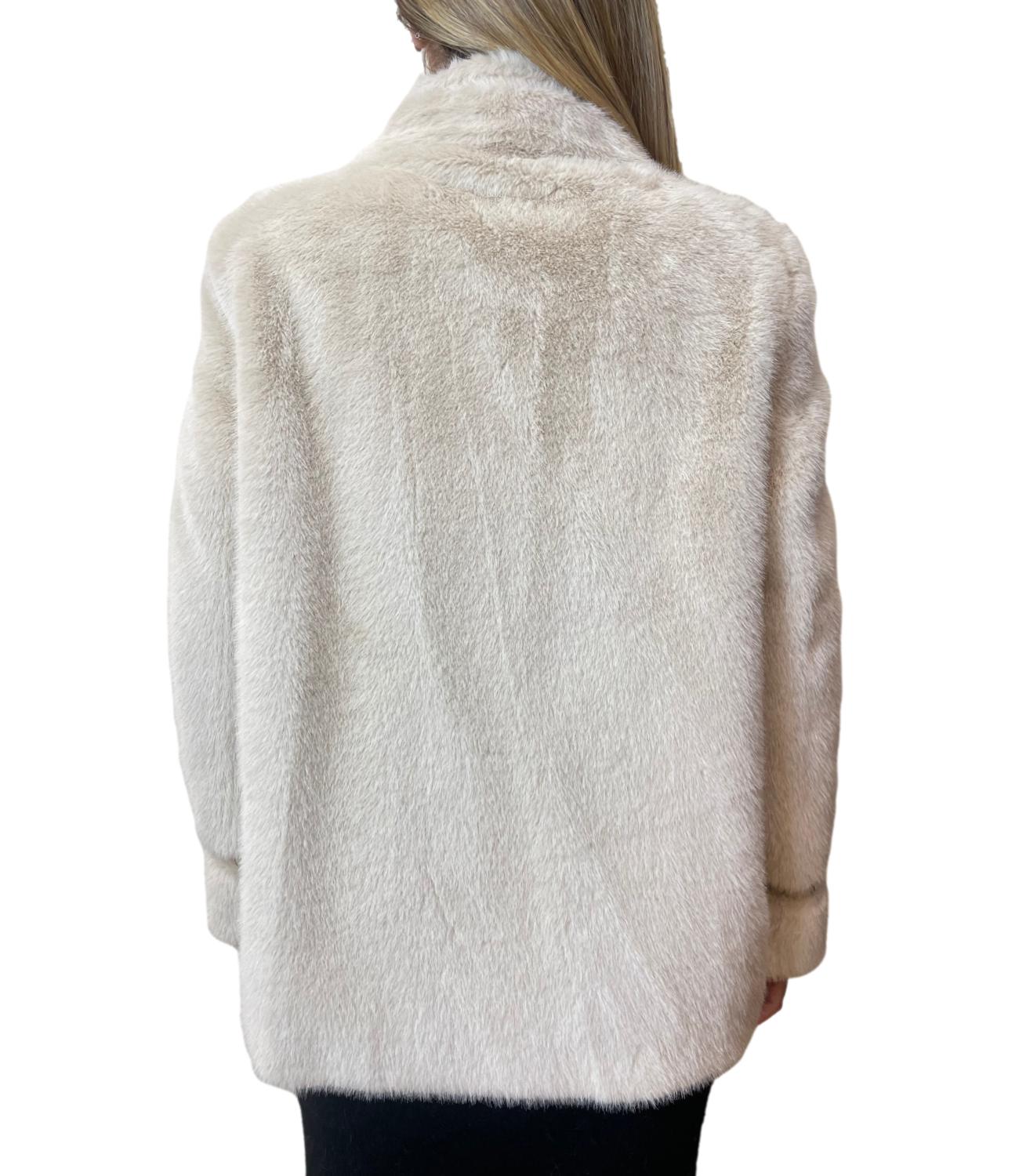 Twinset Cappotto Ecopelliccia Light Natural Donna