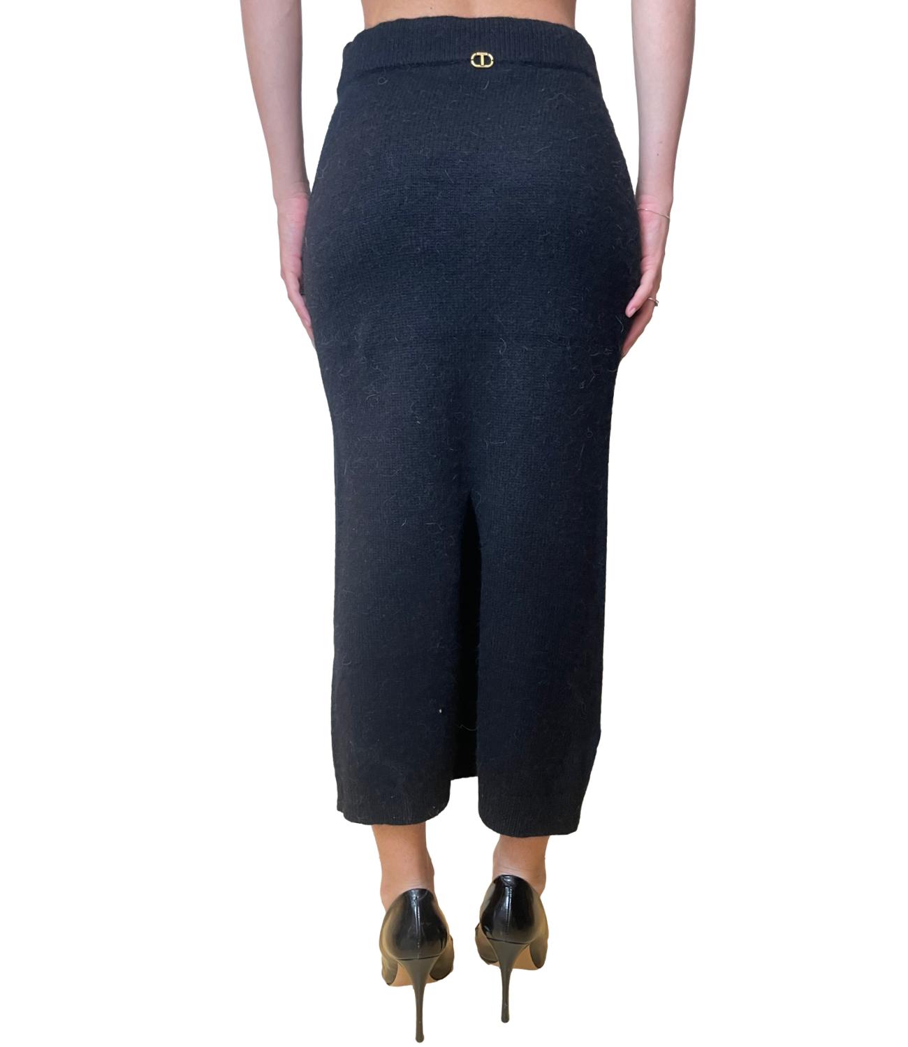 Twinset Gonna In Maglia Nero Donna