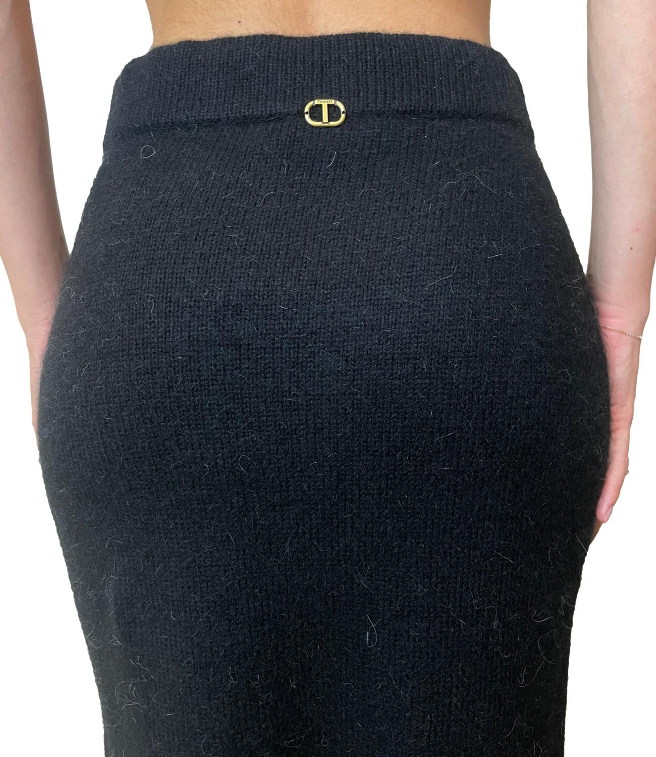 Twinset Gonna In Maglia Nero Donna