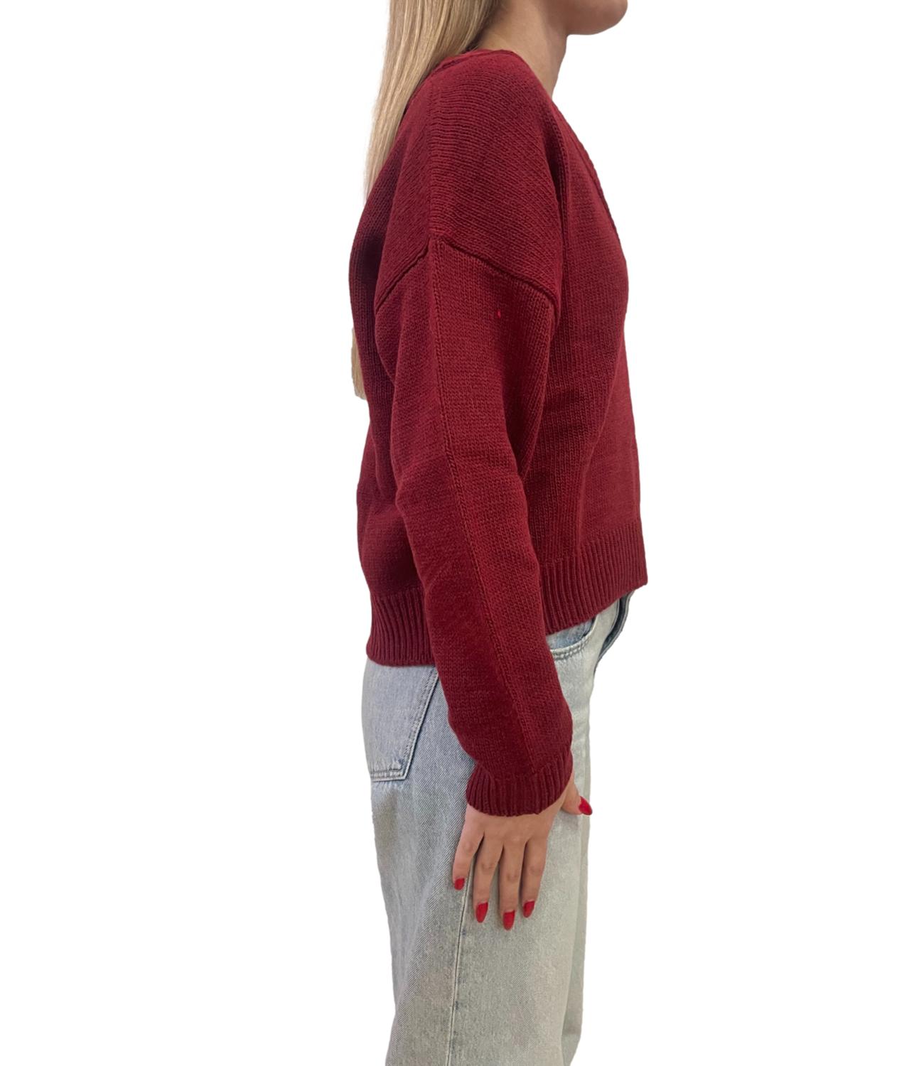 Vicolo Maglia a V Bordeaux Donna