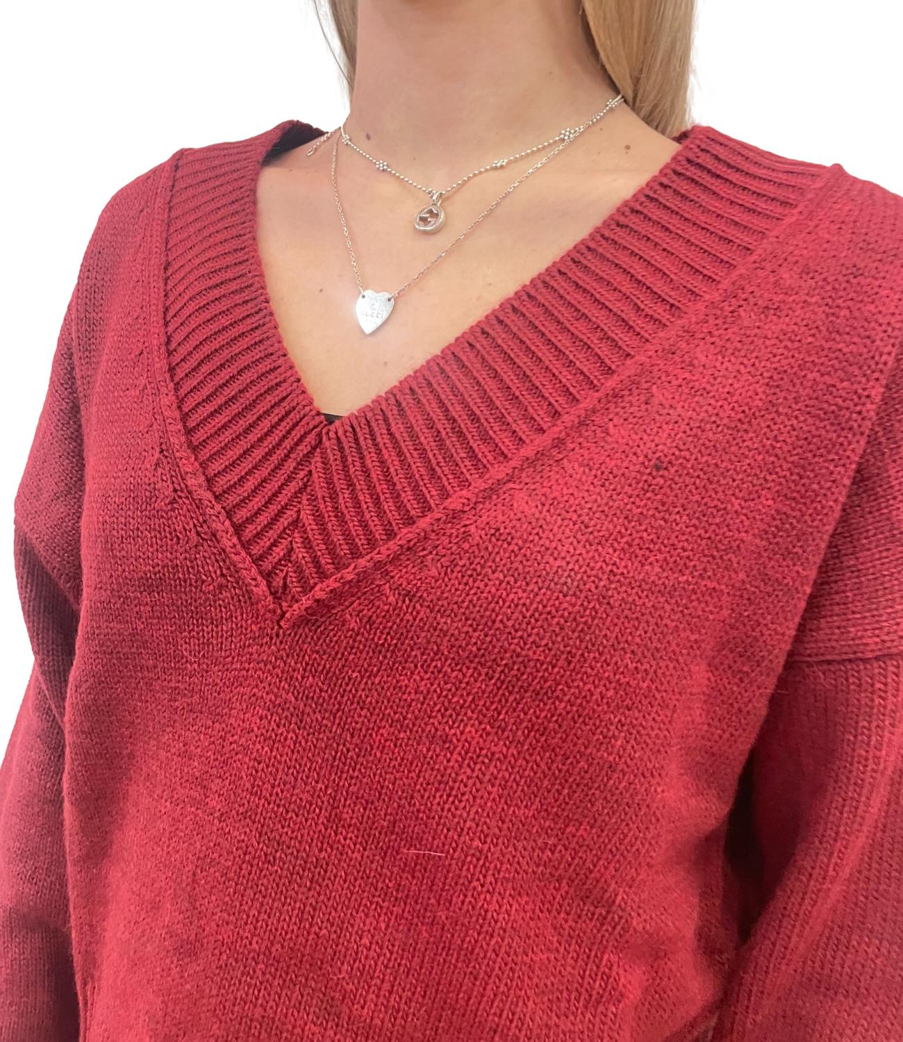 Vicolo Maglia a V Bordeaux Donna