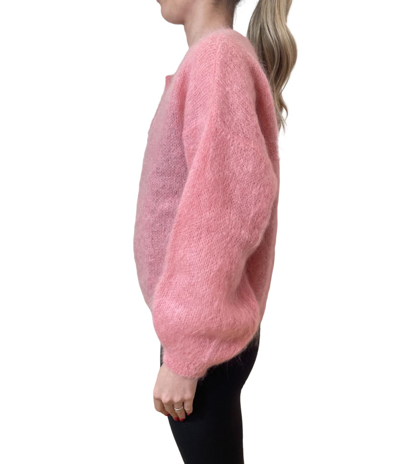 Vicolo cardigan c/bottoni gioiello rosa donna