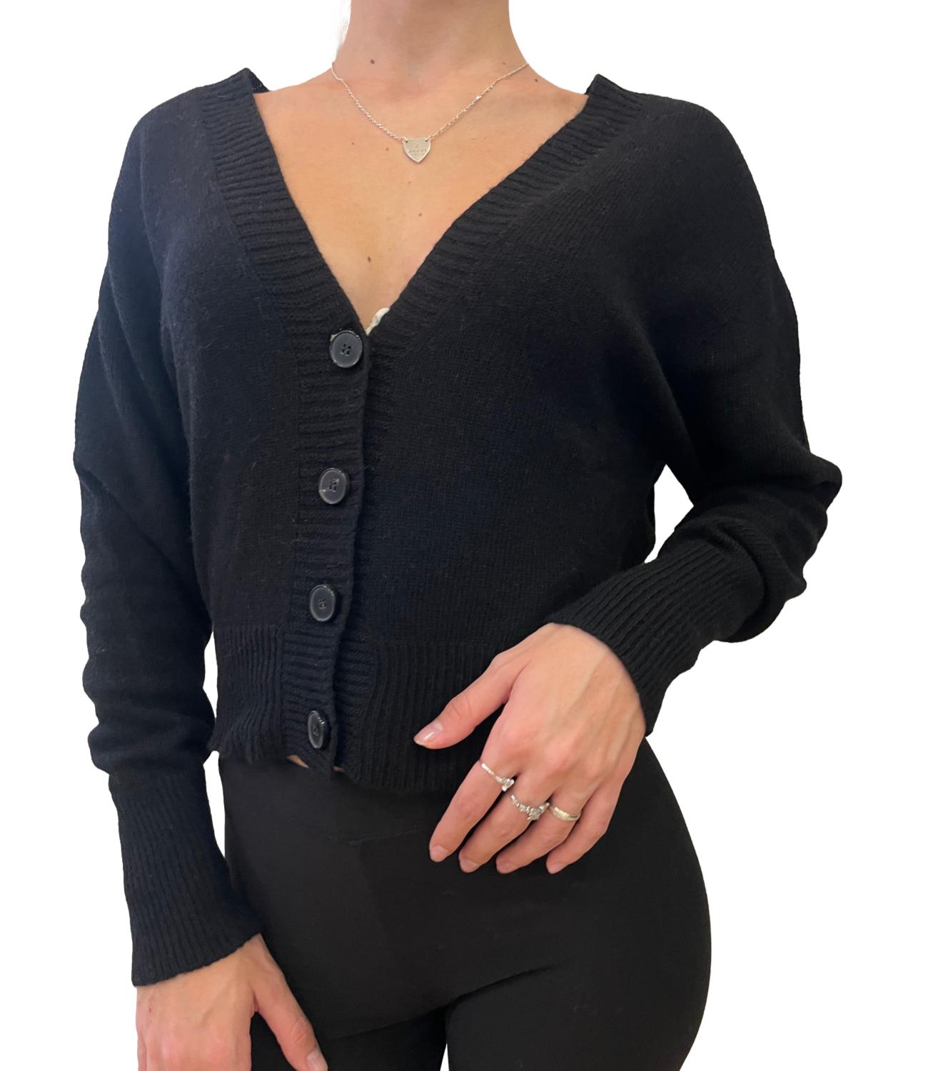 Motel Maglia Cut-out Nera Donna
