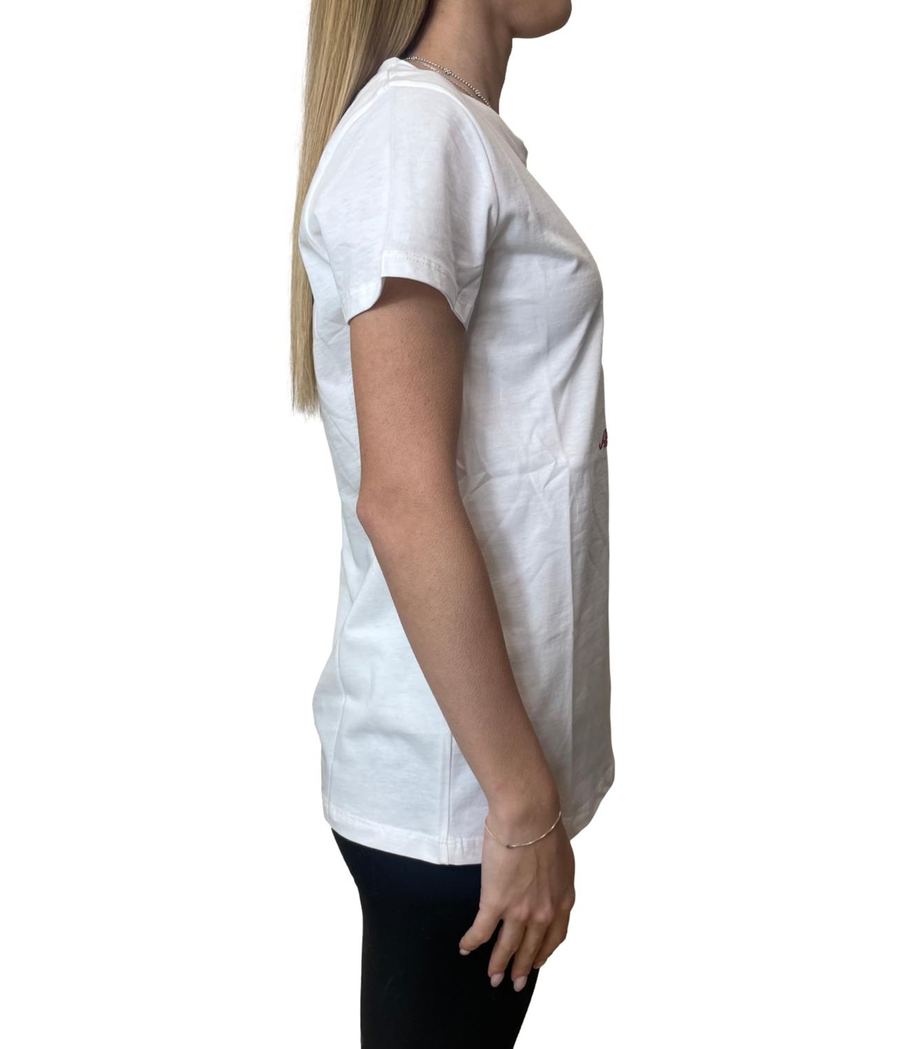 Vicolo T-shirt Stampa Natalizia Bianca Donna