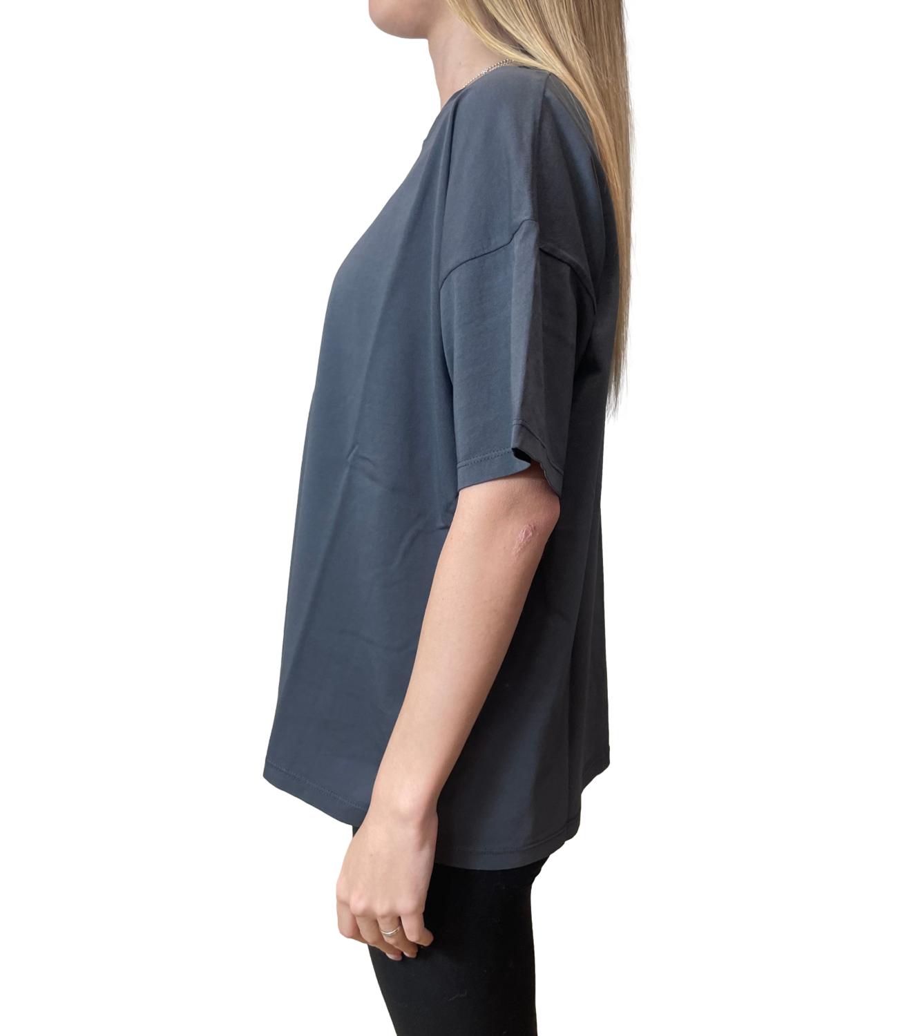 Vicolo T-shirt Stampa Orsetto Grigio Donna