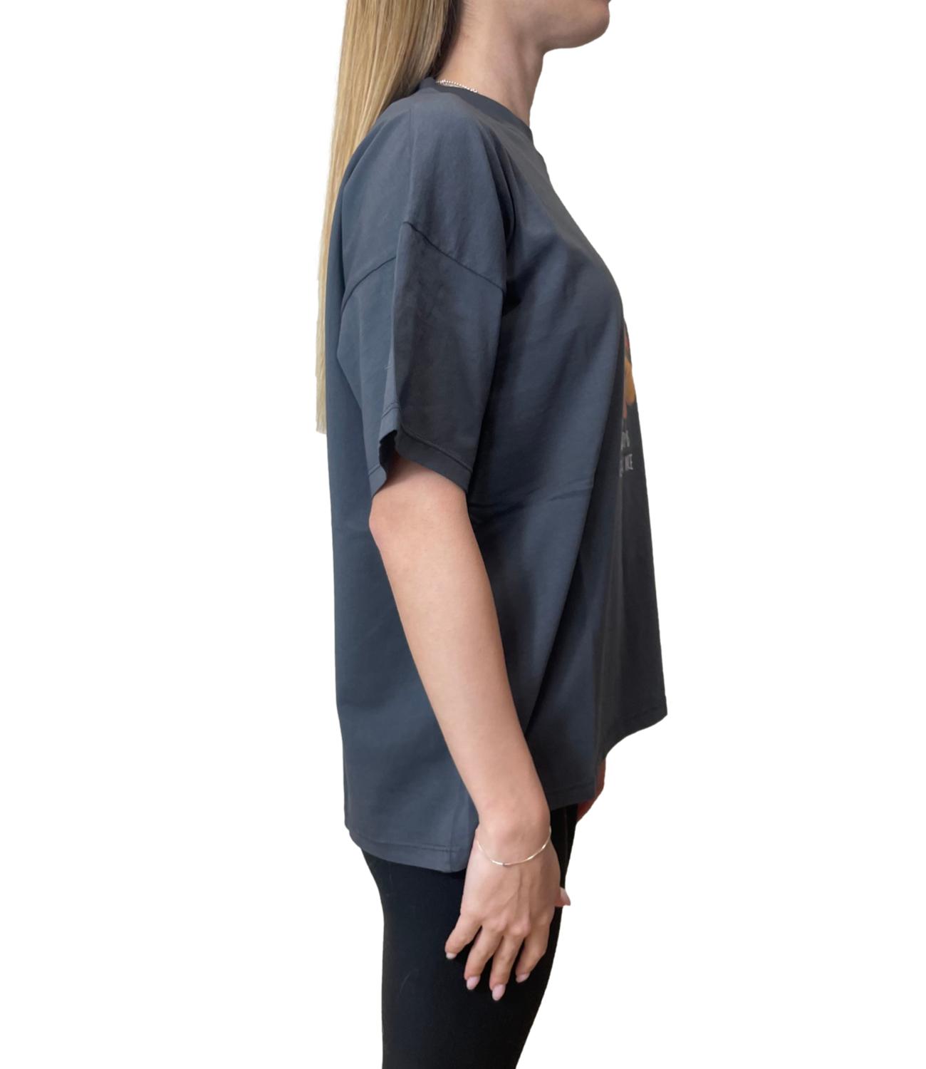 Vicolo T-shirt Stampa Orsetto Grigio Donna