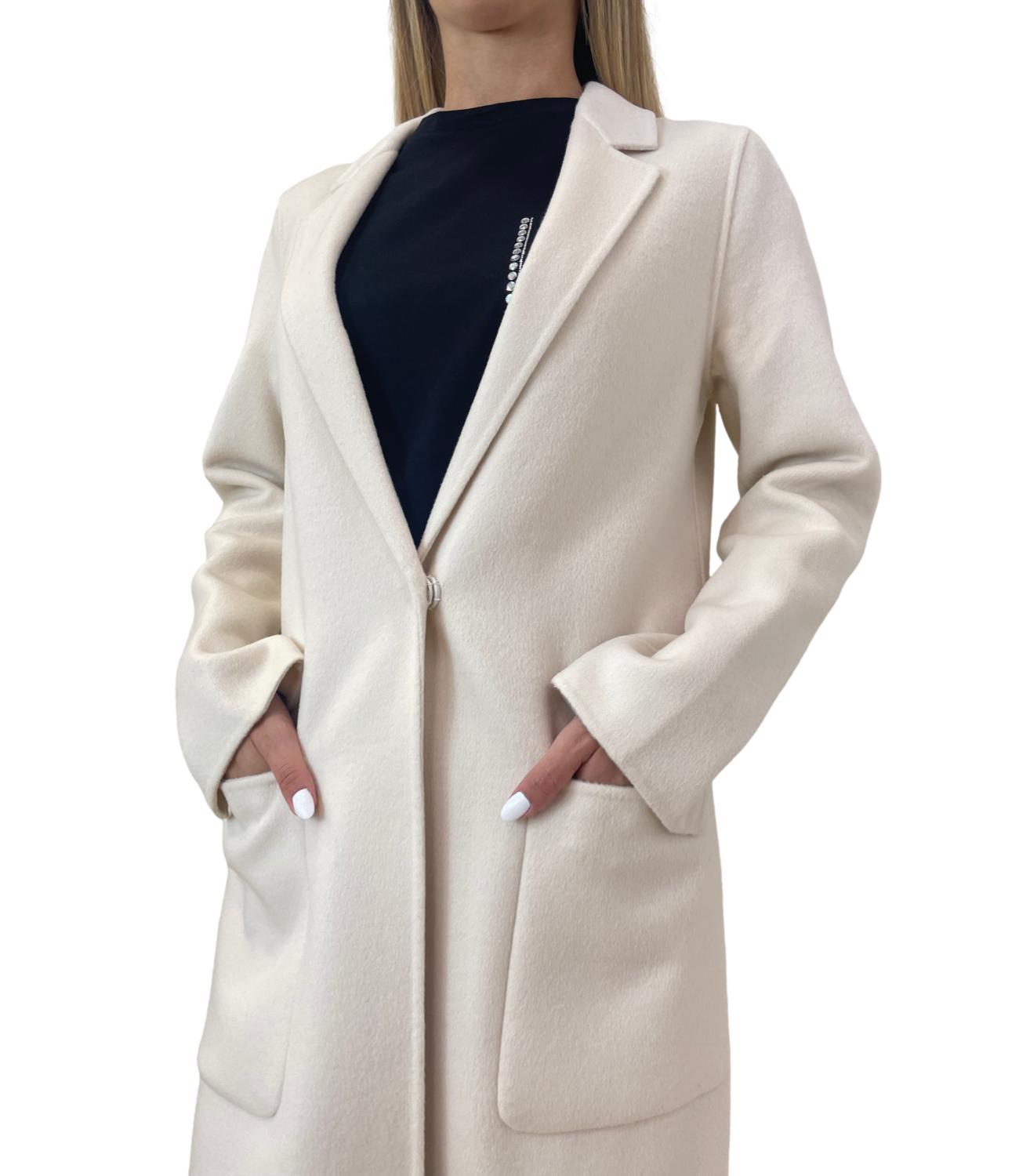 Vicolo Cappotto Bianco Donna
