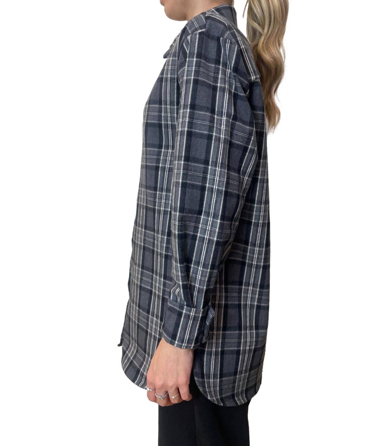 Vicolo Camicia Quadri Grigio Donna