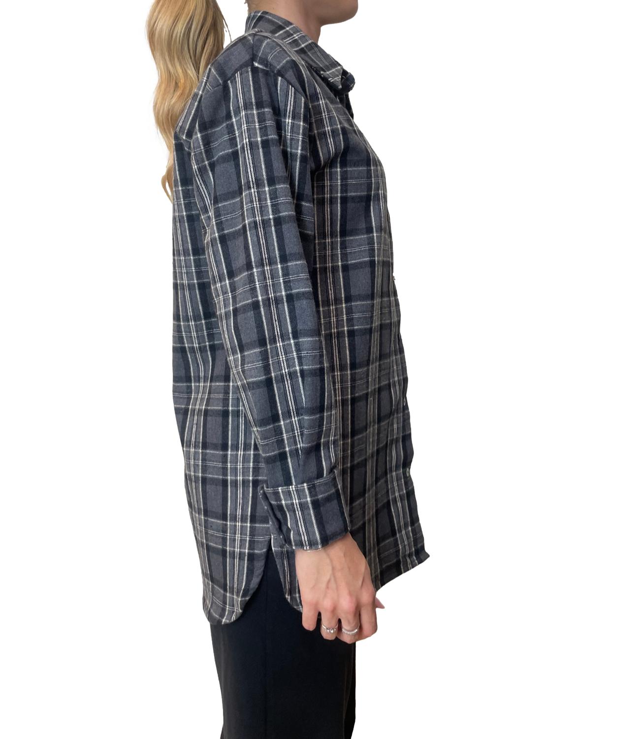 Vicolo Camicia Quadri Grigio Donna
