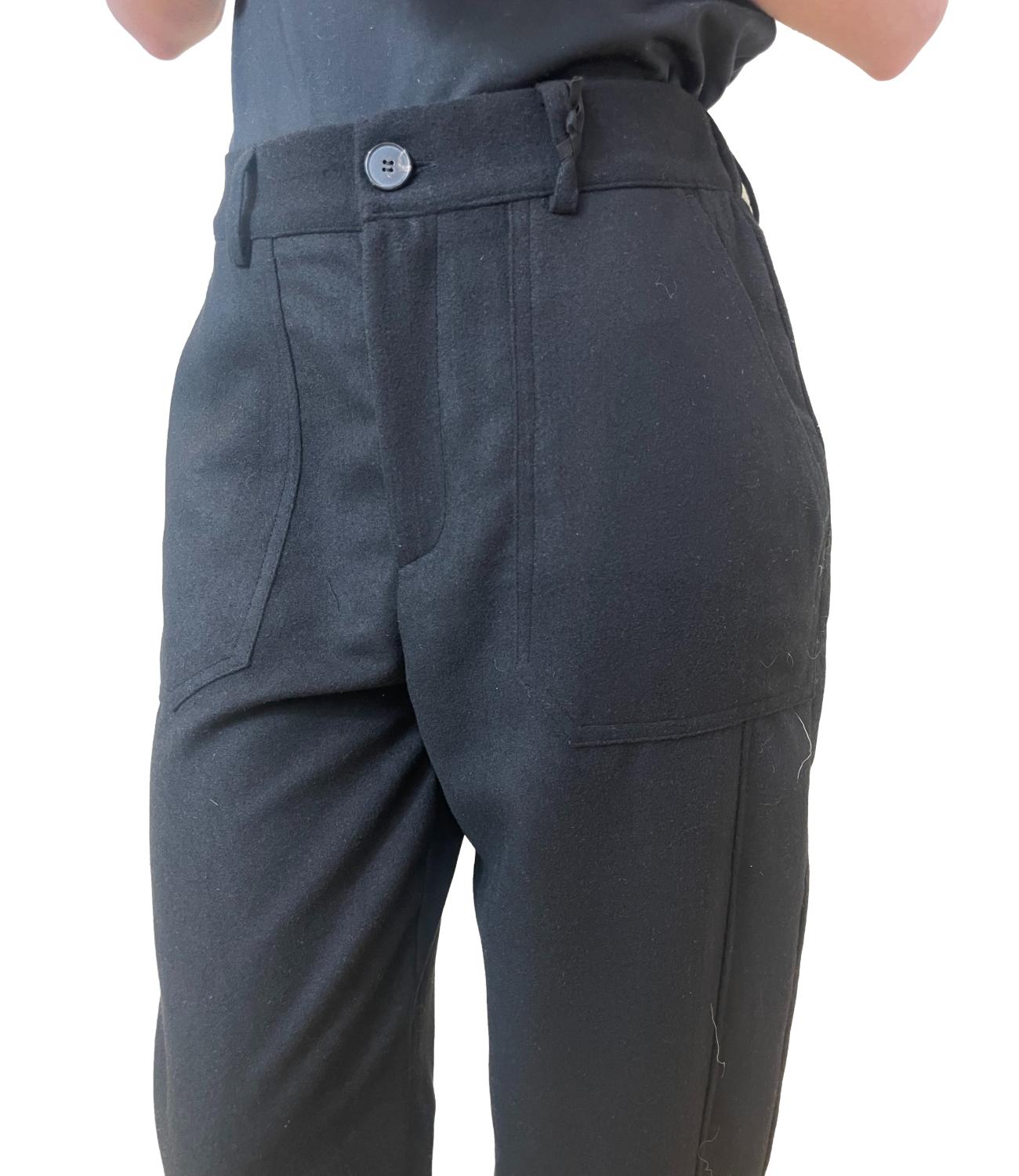 Vicolo pantalone flanella nero donna