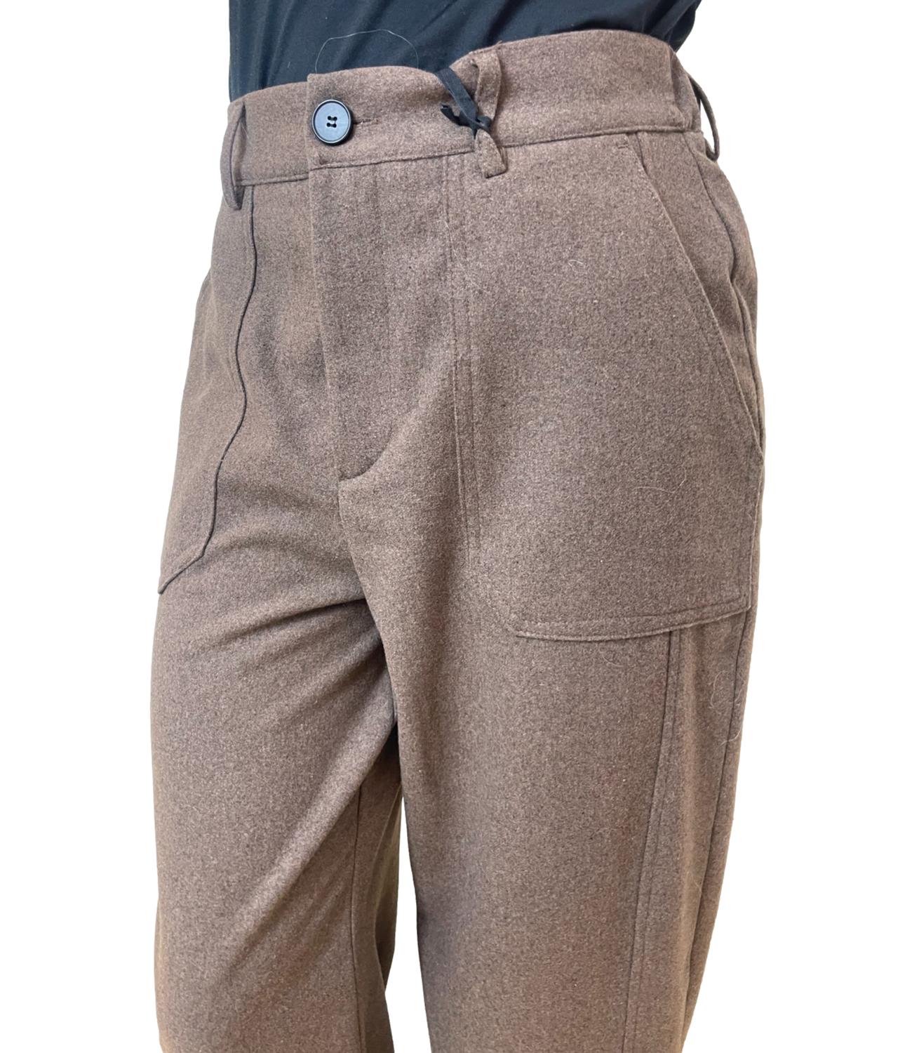 Vicolo pantalone flanella moro donna