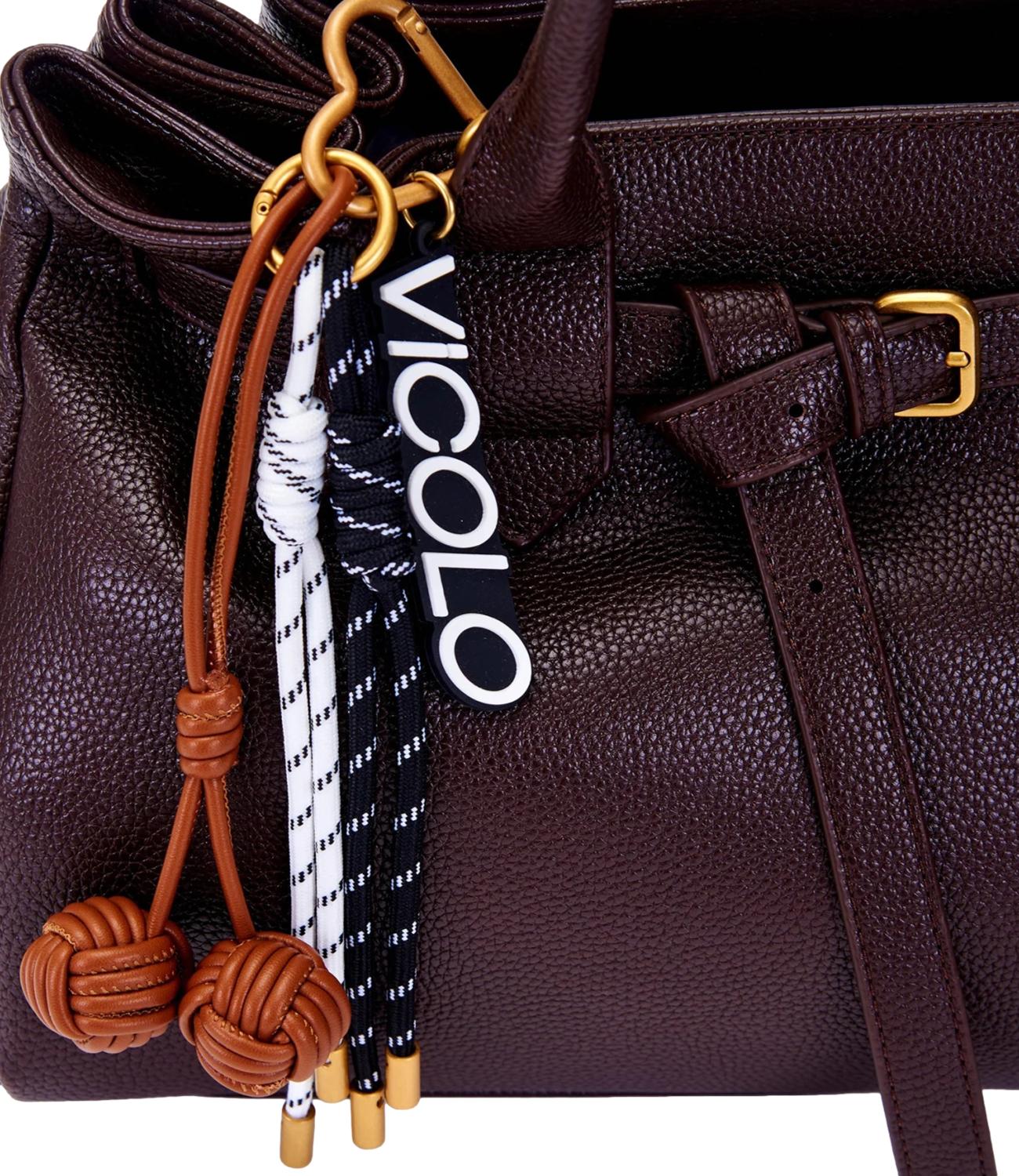 Vicolo Portachiavi Marrone Donna