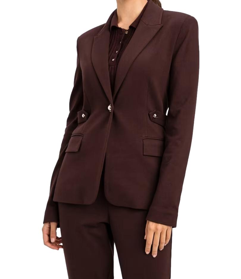 Actitude Twinset Giacca Chocolate Plum da Donna