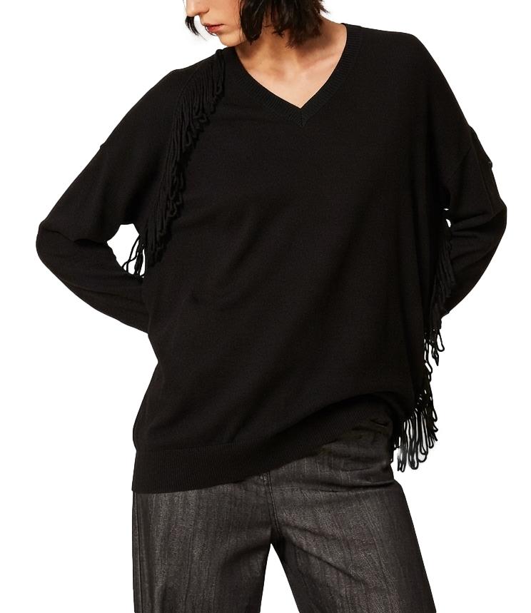 Actitude Twinset Maglia Nero da Donna